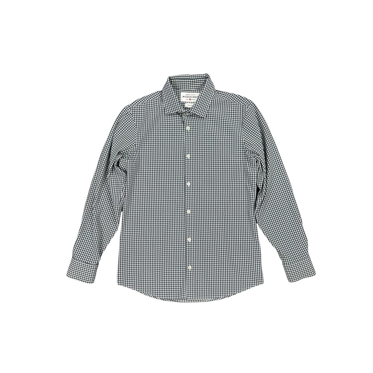 Mizzen+Main Leeward Performance Trim Fit Checkered Long Sleeve Button Down Shirt — Size Medium // Preowned