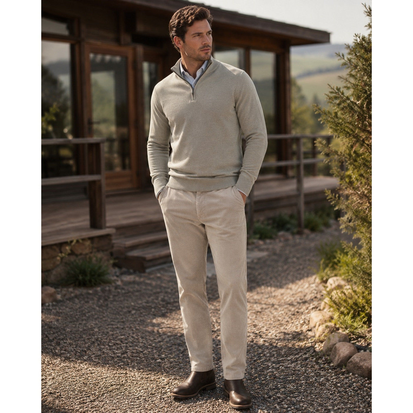 Holderness & Bourne The Baxter Corduroy Pants in Fescue — Size 38x32