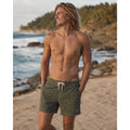 Lightning Bolt Circle Board Shorts in Olive, Gray — Size 30 // Preowned