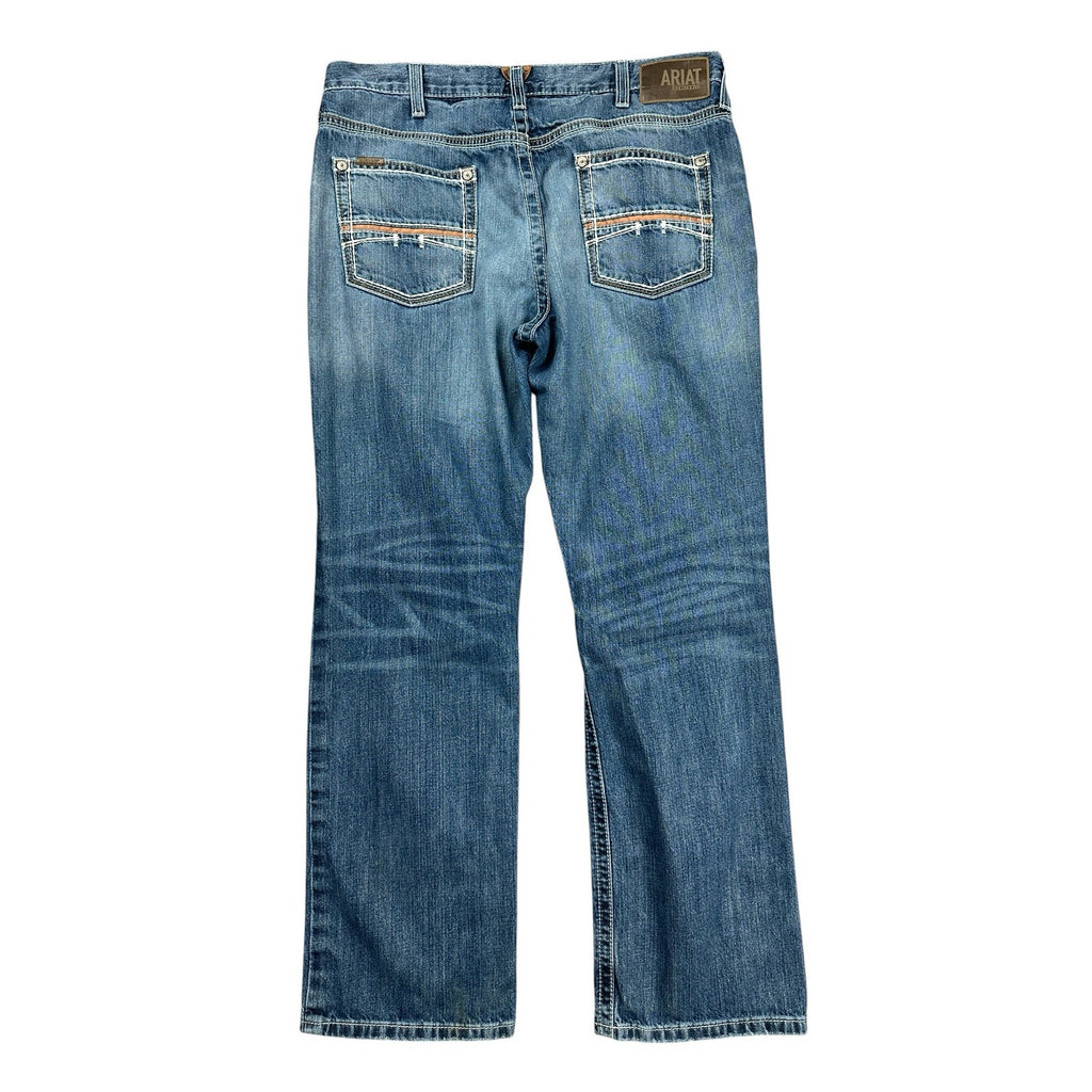 Ariat M4 Low Rise Coltrane Boot Cut Jean in Durango Blue — Size 36x32 // Preowned