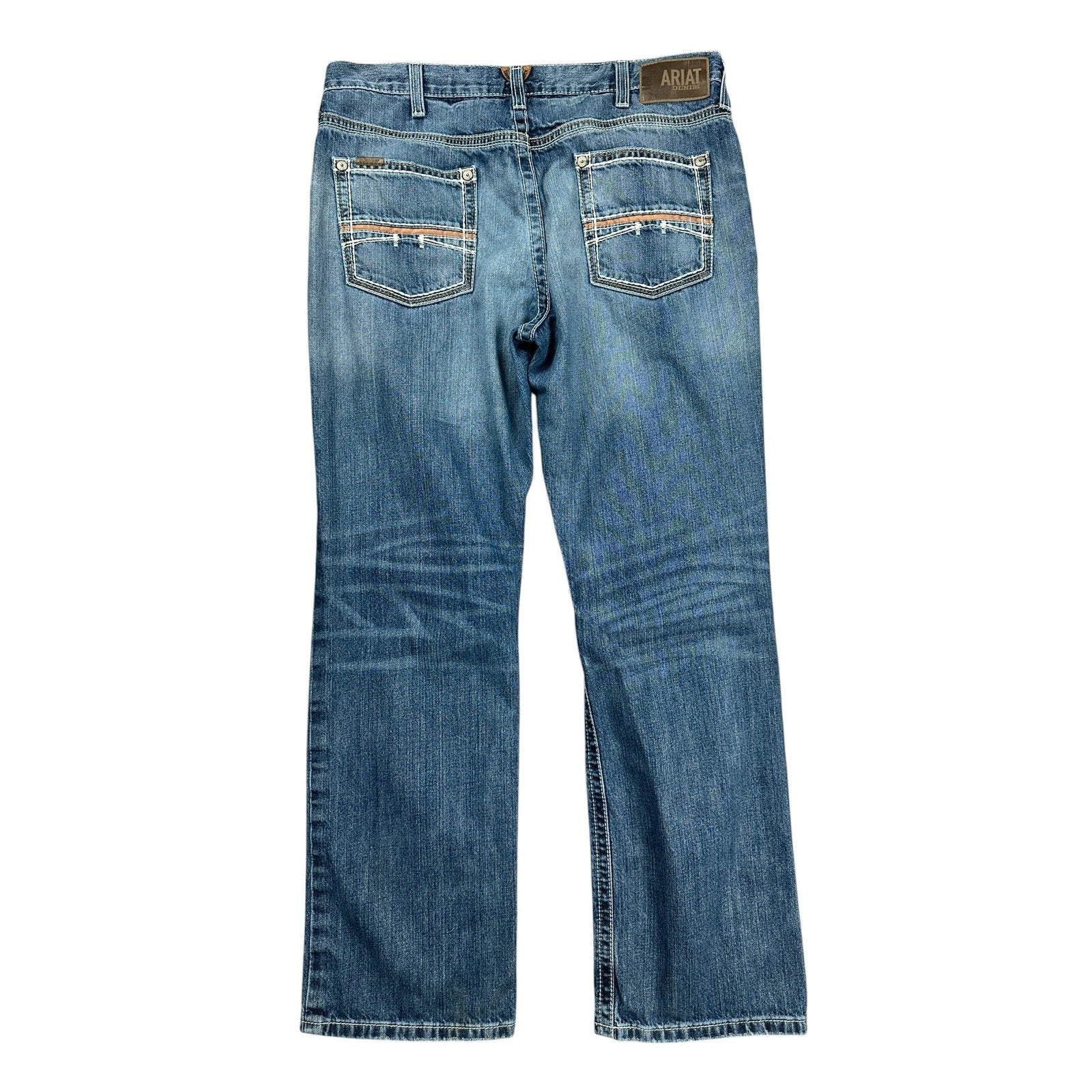 Ariat M4 Low Rise Coltrane Boot Cut Jean in Durango Blue — Size 36x32 // Preowned