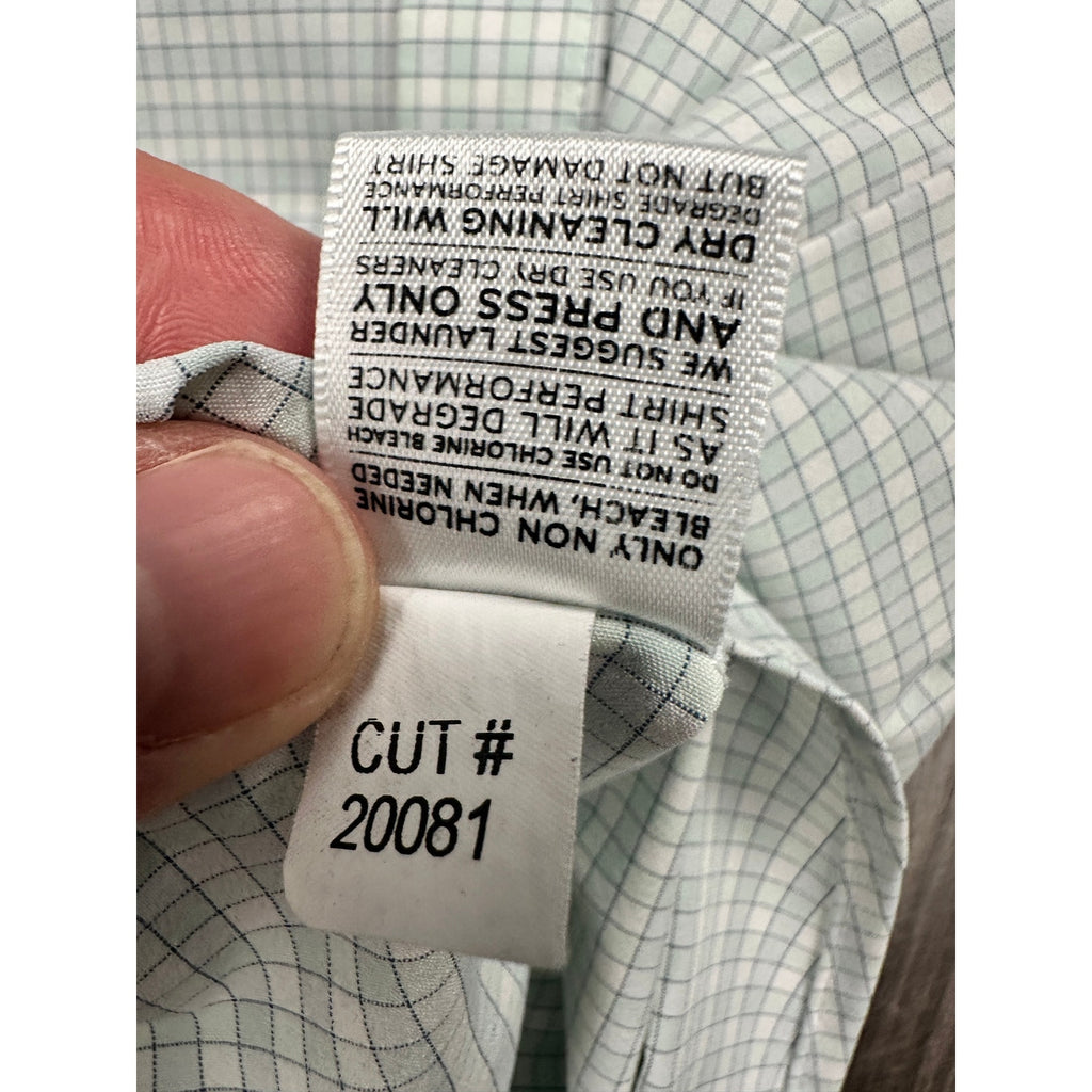 Mizzen+Main Leeward Collection Performance Plaid Trim Fit Long Sleeve Shirt — Size Medium // Preowned