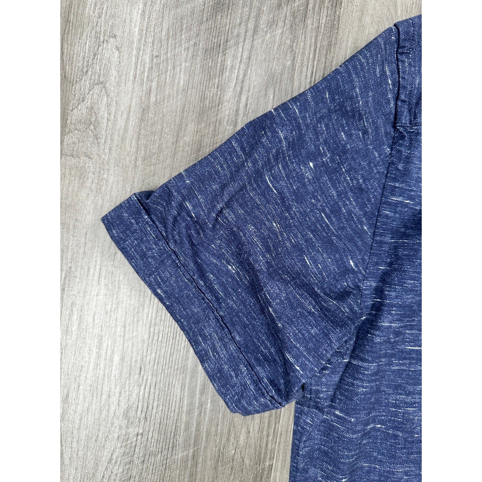 Bugatchi OoohCotton 8 Way Stretch Short Sleeve Shirt in Midnight — Size Medium // Preowned