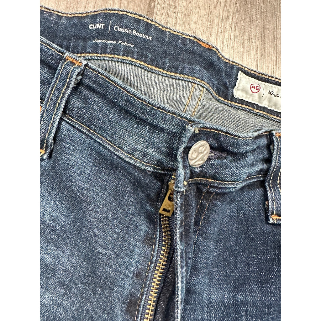 Adriano Goldschmied The Clint Classic Bootcut Japanese Fabric AG-ED Denim Jeans in Blue — Size 34x32 // Preowned