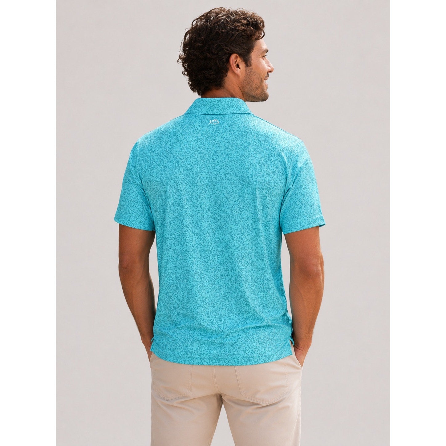 Southern Tide Driver Pineapple Paradise Performance Polo in Mint — Large