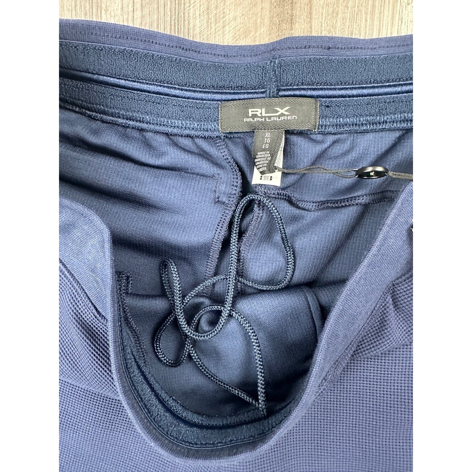 RLX Ralph Lauren Performance Waffle-Knit Jogger Pants in Navy — Size XL