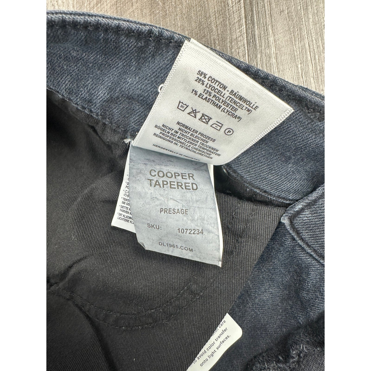 DL1961 Cooper Tapered Slim Jeans — Size 33x34