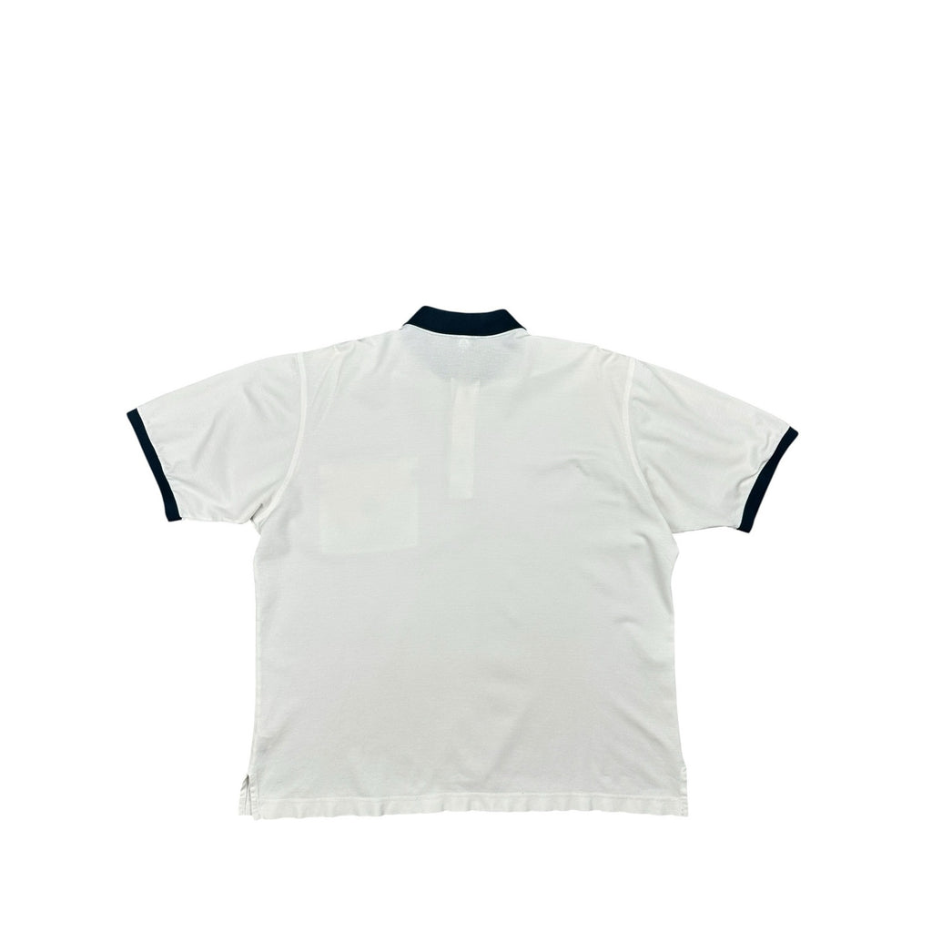 Paul & Shark Yachting Made in Italy Vintage Rainbow Stripe Collar Polo in White with Rainbow — Size Large // Preowned