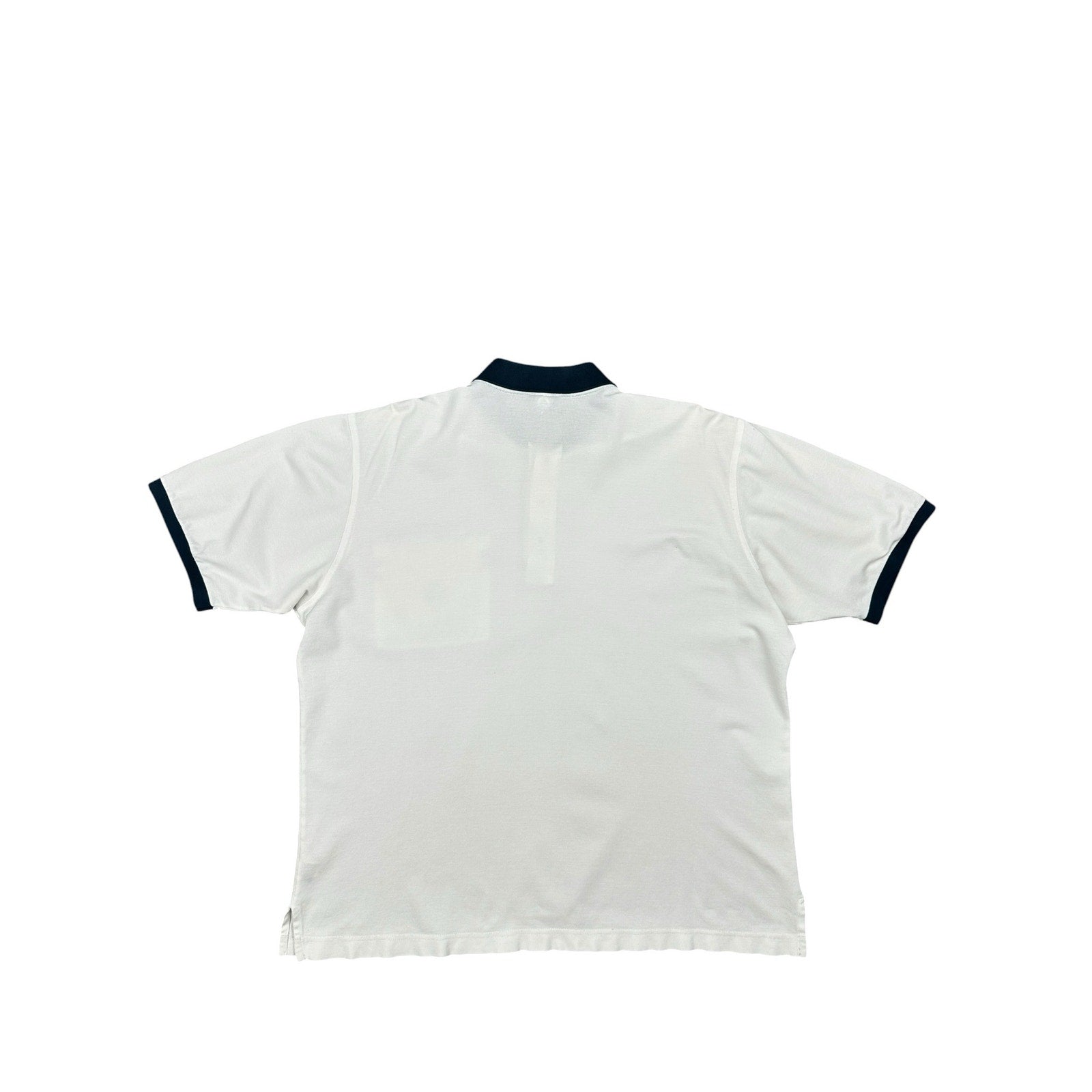 Paul & Shark Yachting Made in Italy Vintage Rainbow Stripe Collar Polo in White with Rainbow — Size Large // Preowned