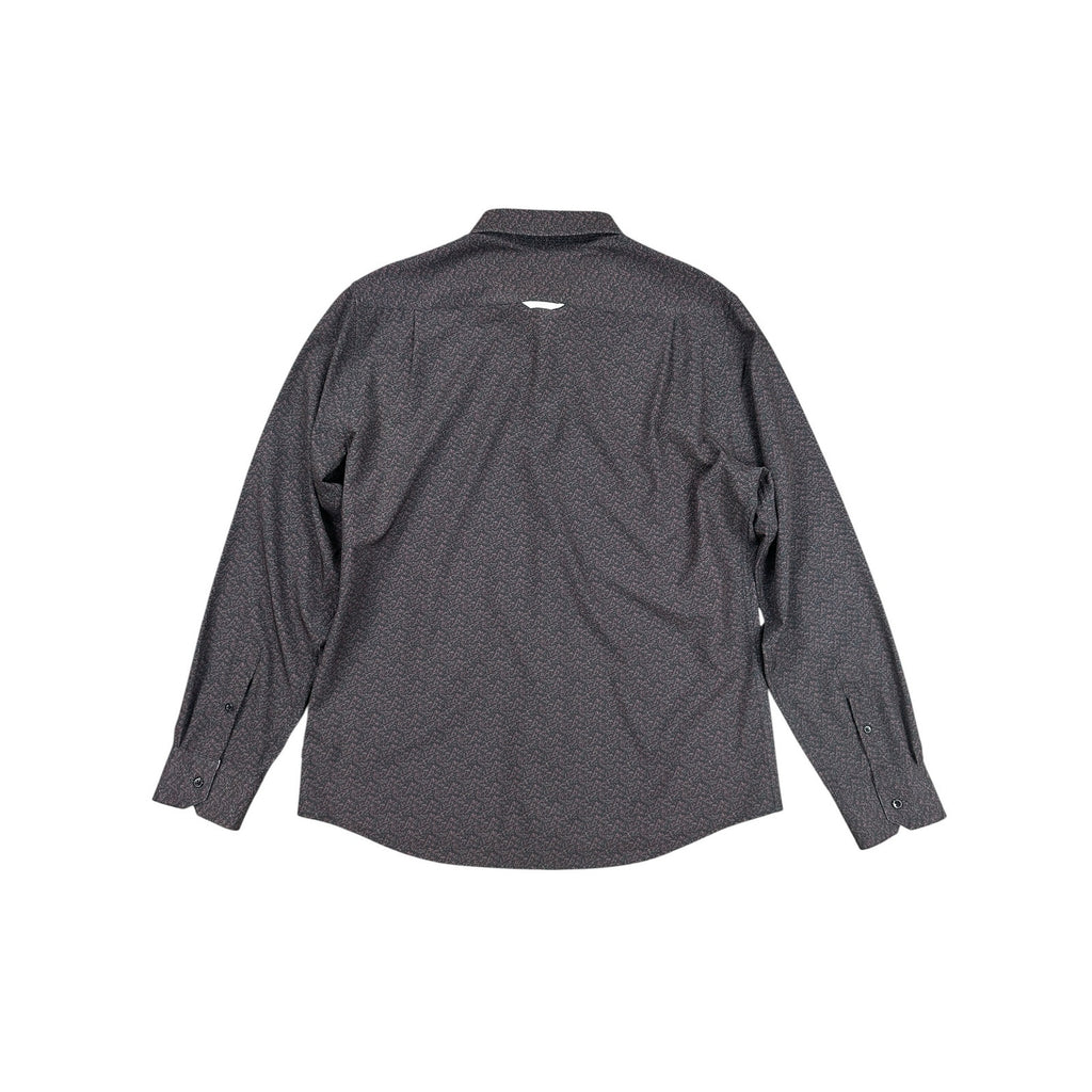 7 Diamonds Memphis Sky 4-Way Stretch Woven Long Sleeve Button Down in Black Mud Brown Light Blue — Size Large // Preowned