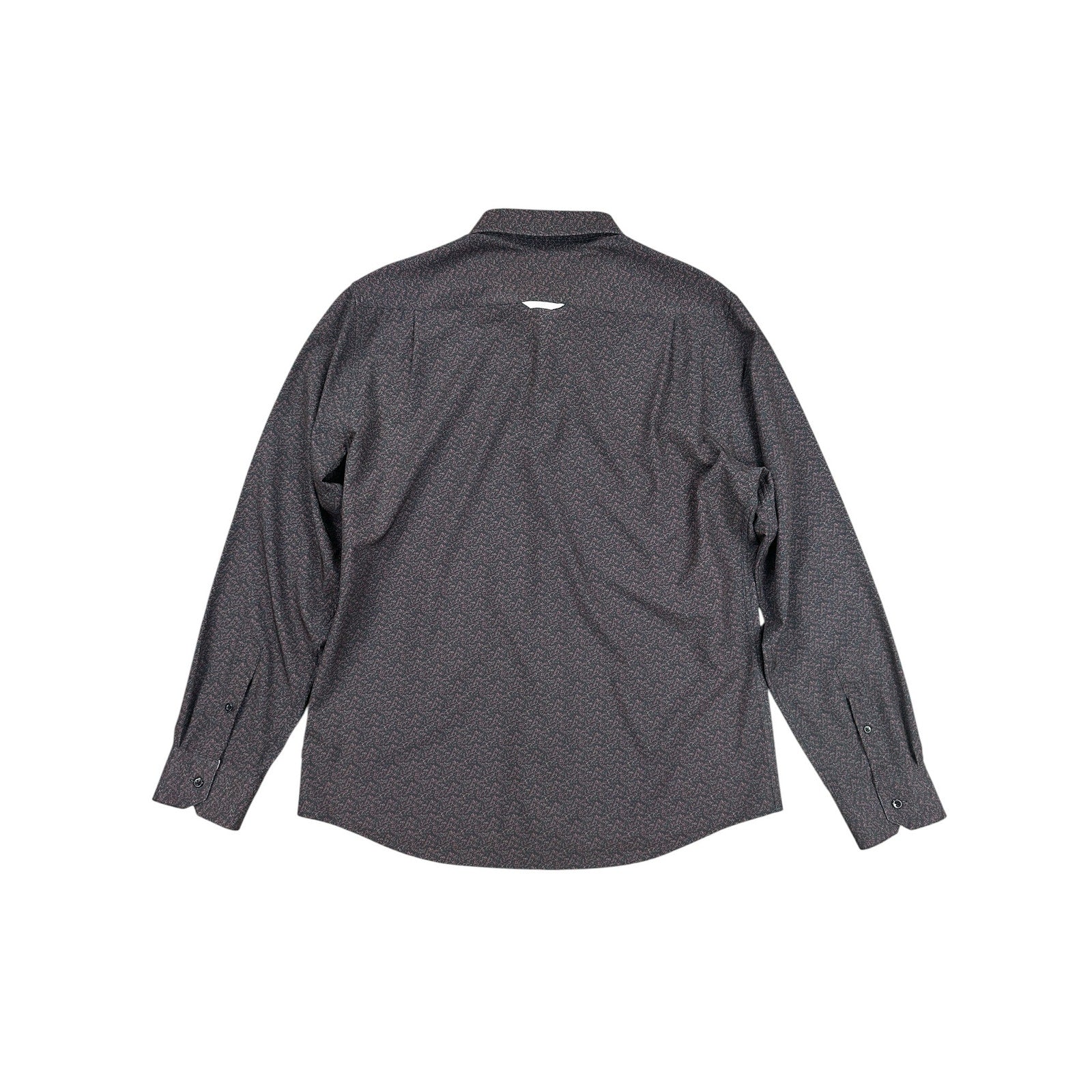 7 Diamonds Memphis Sky 4-Way Stretch Woven Long Sleeve Button Down in Black Mud Brown Light Blue — Size Large // Preowned