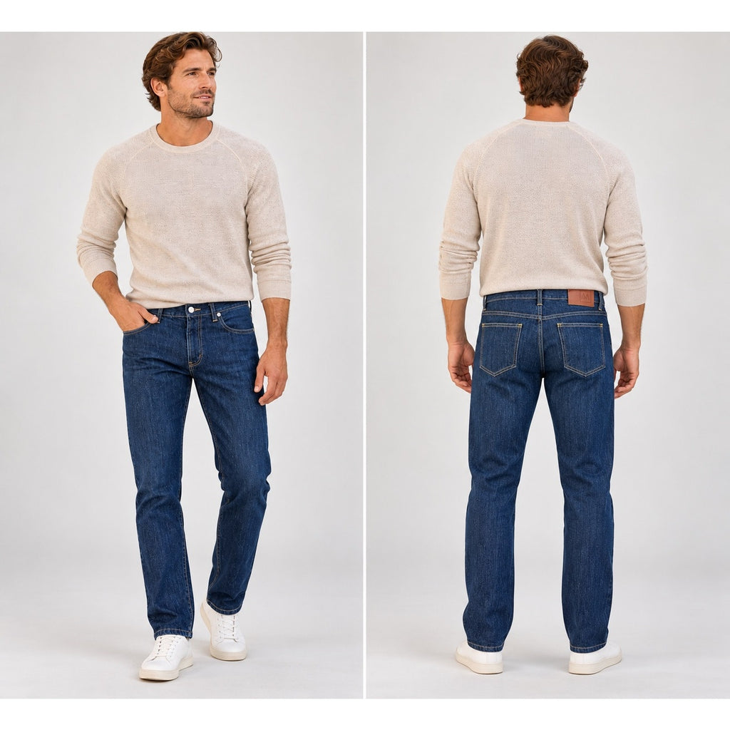 Mizzen+Main Abrams Advanced Straight Leg Stretch Jeans — Size 34 // Preowned