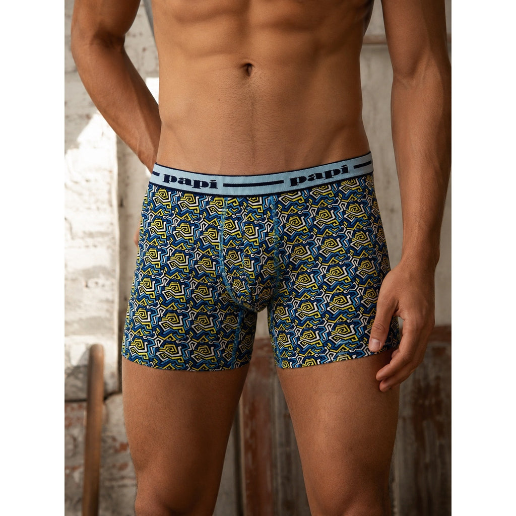 Papi Microfiber Boxer Briefs 4-Pack in Black — Size Medium