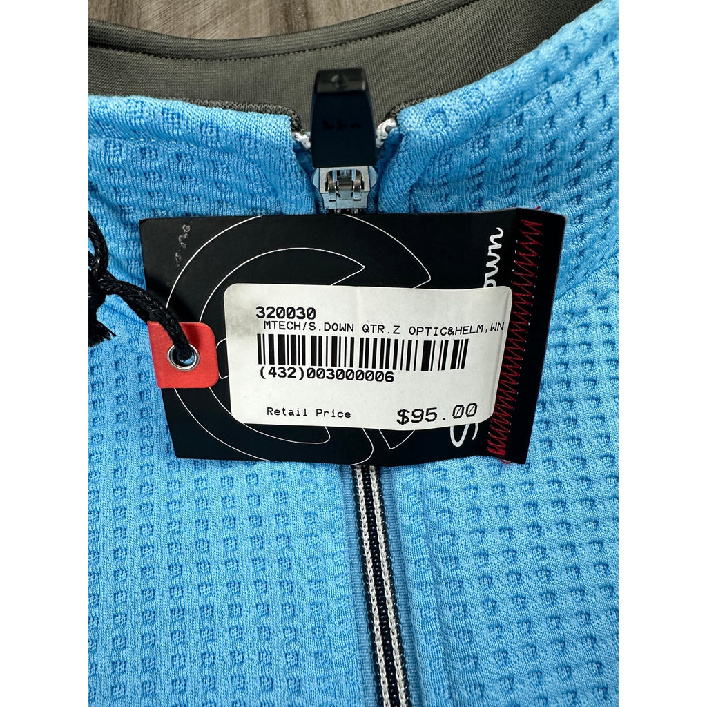 Straight Down Big Horn Golf Optic Quarter Zip Pullover in Alaska Blue — Size XL