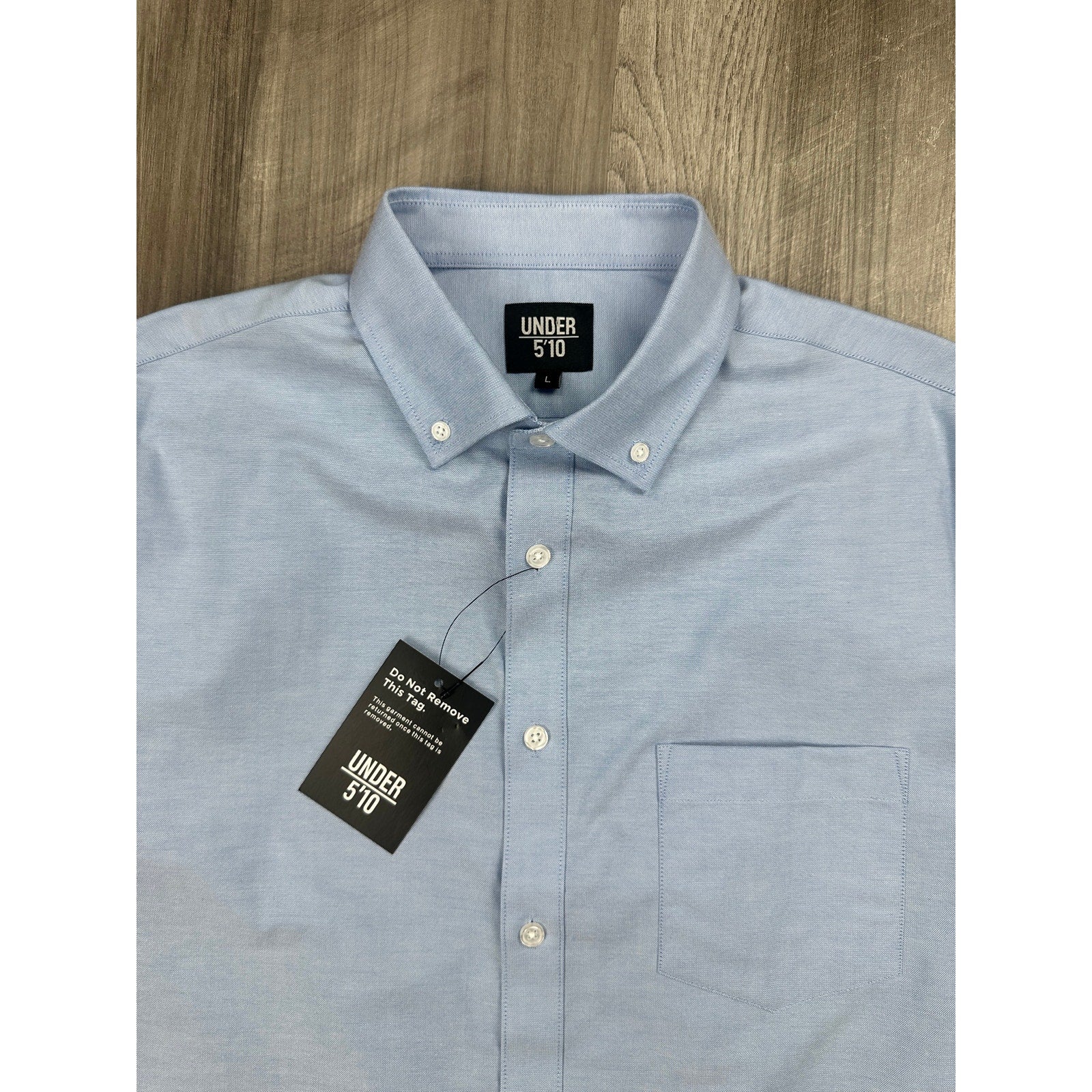 Under 5'10 Stretch Oxford Button Down Shirt in Light Blue — Size Large