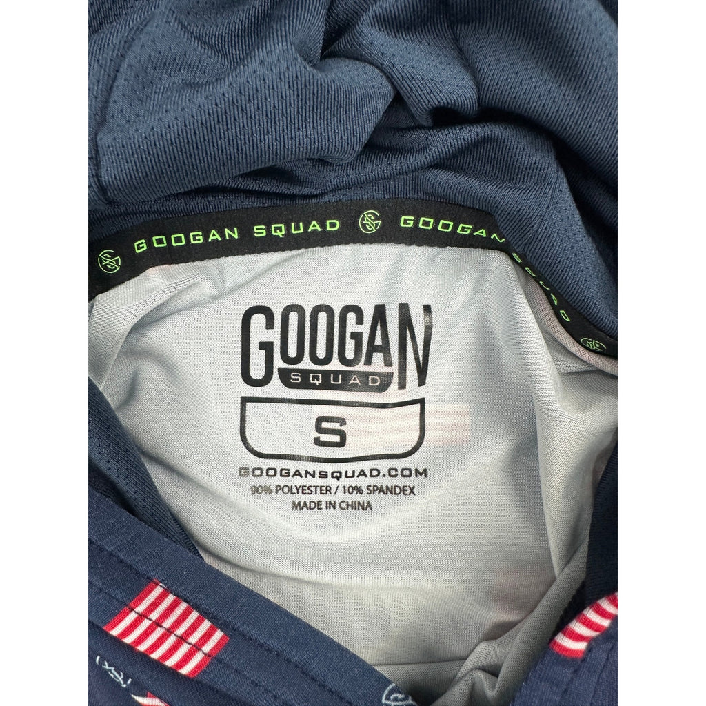 Googan Squad America Ultimate Performance Hoodie in Navy, Red, White — Size Small // Preowned