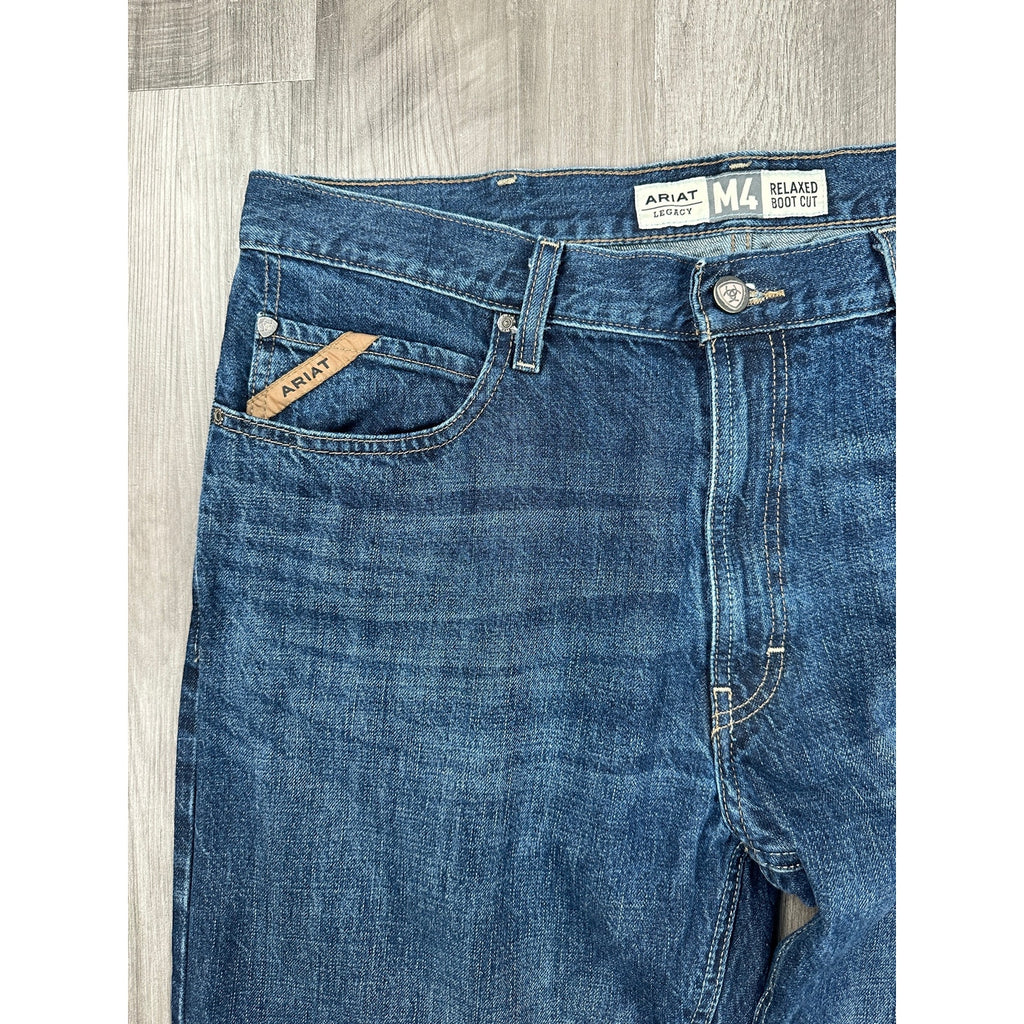 Ariat M4 Low Rise Legacy Boot Cut Jean in Roadhouse — 38x32 // Preowned