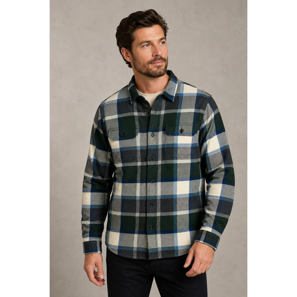 Orvis Big Bear Heavyweight Perfect Flannel Long Sleeve Button Shacket - Medium