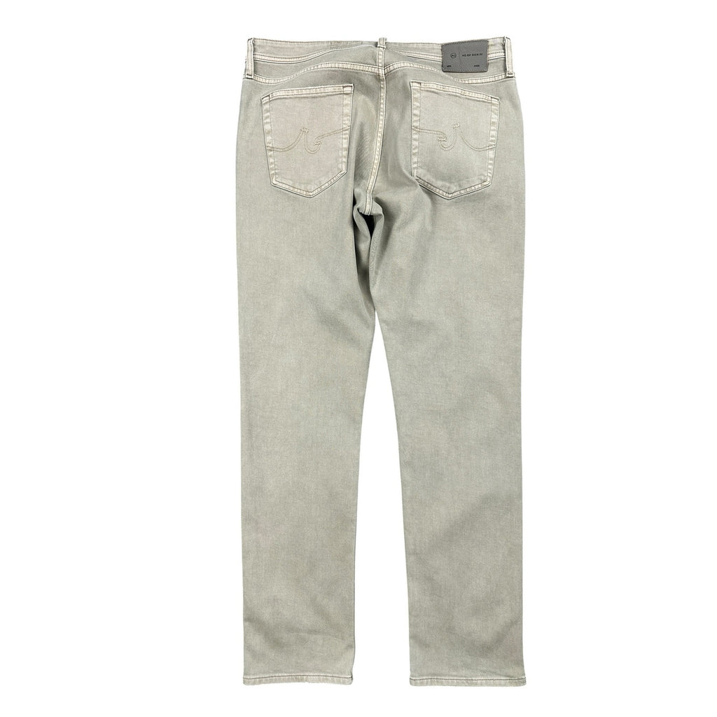 AG Adriano Goldschmied Denim Everett Slim Straight Jean in Beige Khaki — Size 36x32 // Preowned