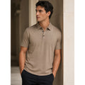 Theory Bron Foundation Jersey Polo in Tan — Size XL