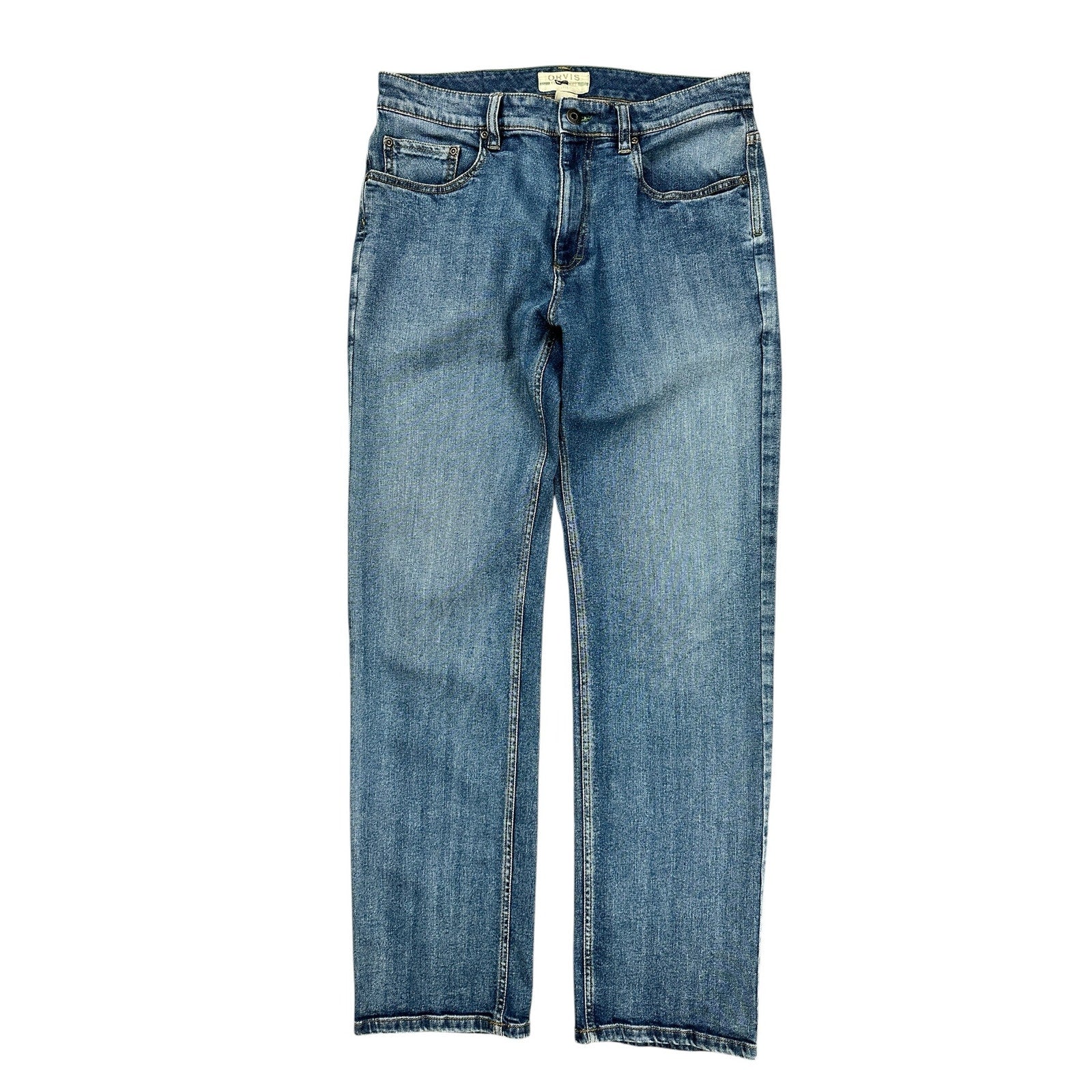 Orvis Five Pocket Straight Leg Stretch Jean in Blue — Size 32x32 // Preowned