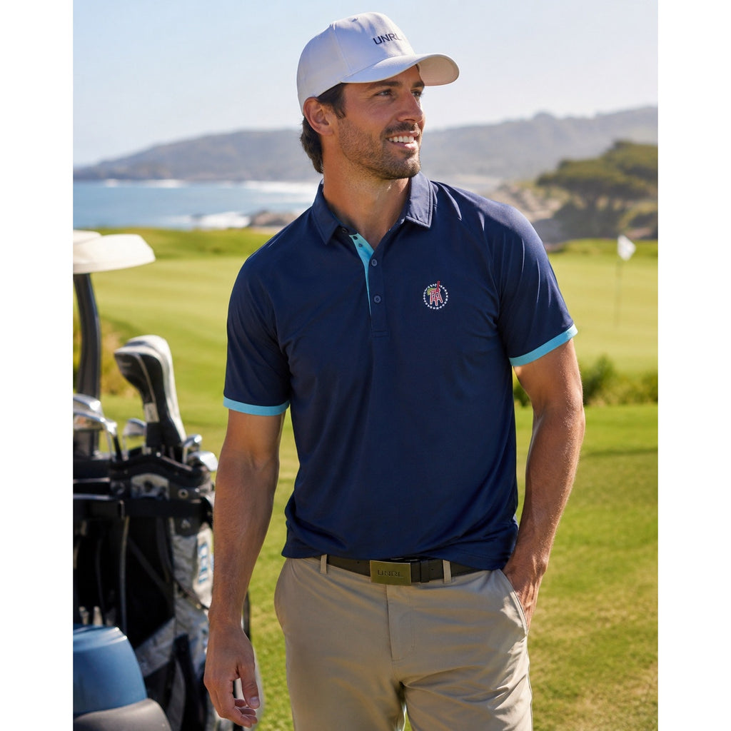 UNRL Barstool Sports Traditional Golf Polo in Navy and Blue — Size 2XL // Preowned