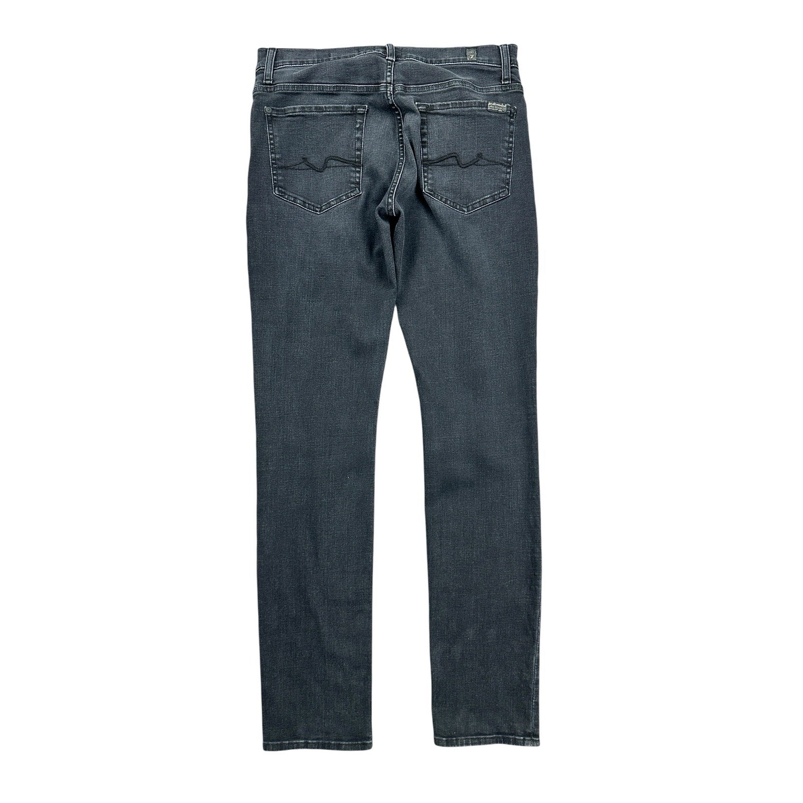 7 For All Mankind Paxtyn Skinny Jean in Black — Size 32 // Preowned