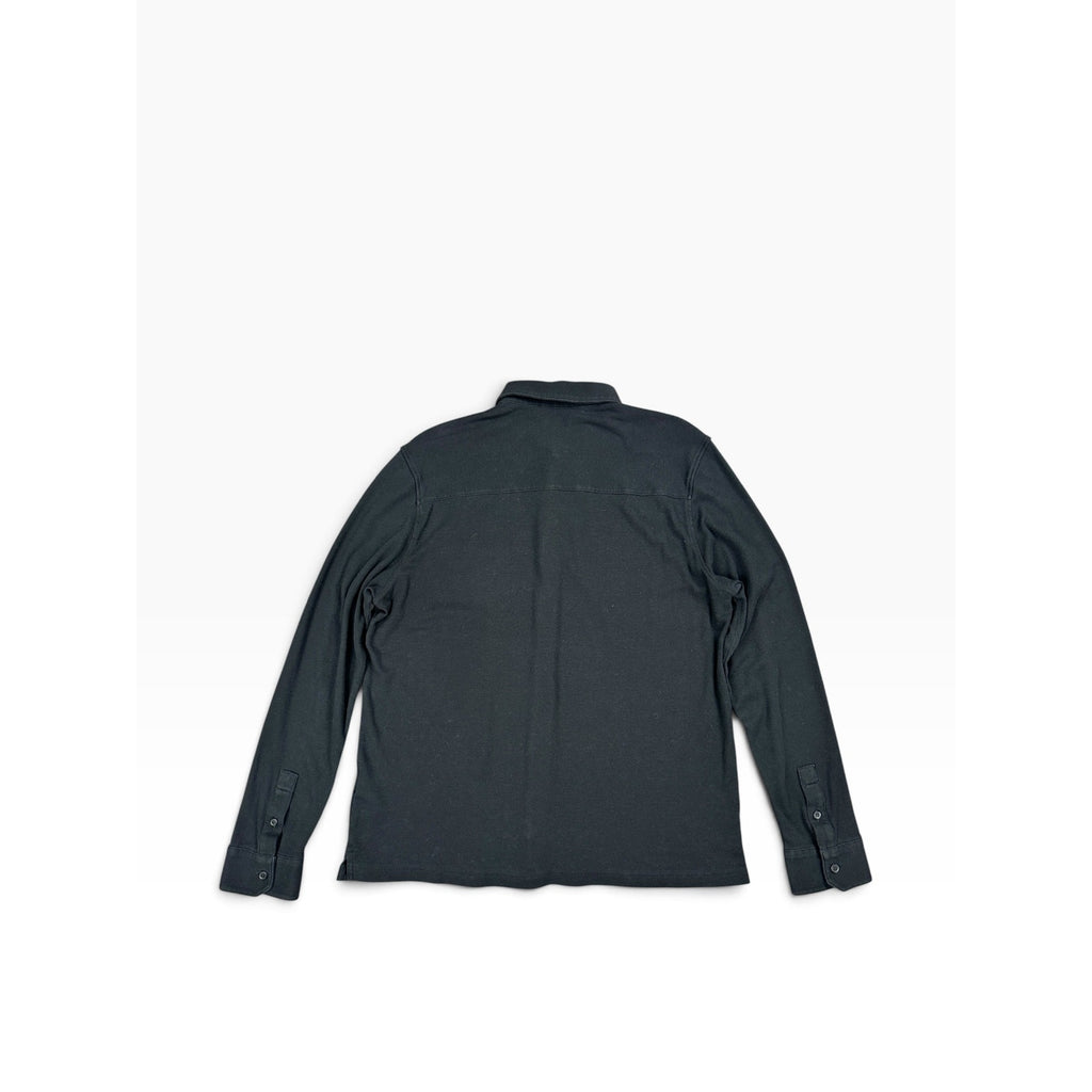 COS Regular Fit Stretch Jersey Long Sleeve Shirt in Black — Size Medium // Preowned
