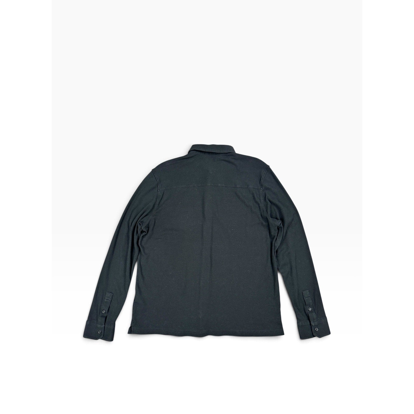 COS Regular Fit Stretch Jersey Long Sleeve Shirt in Black — Size Medium // Preowned
