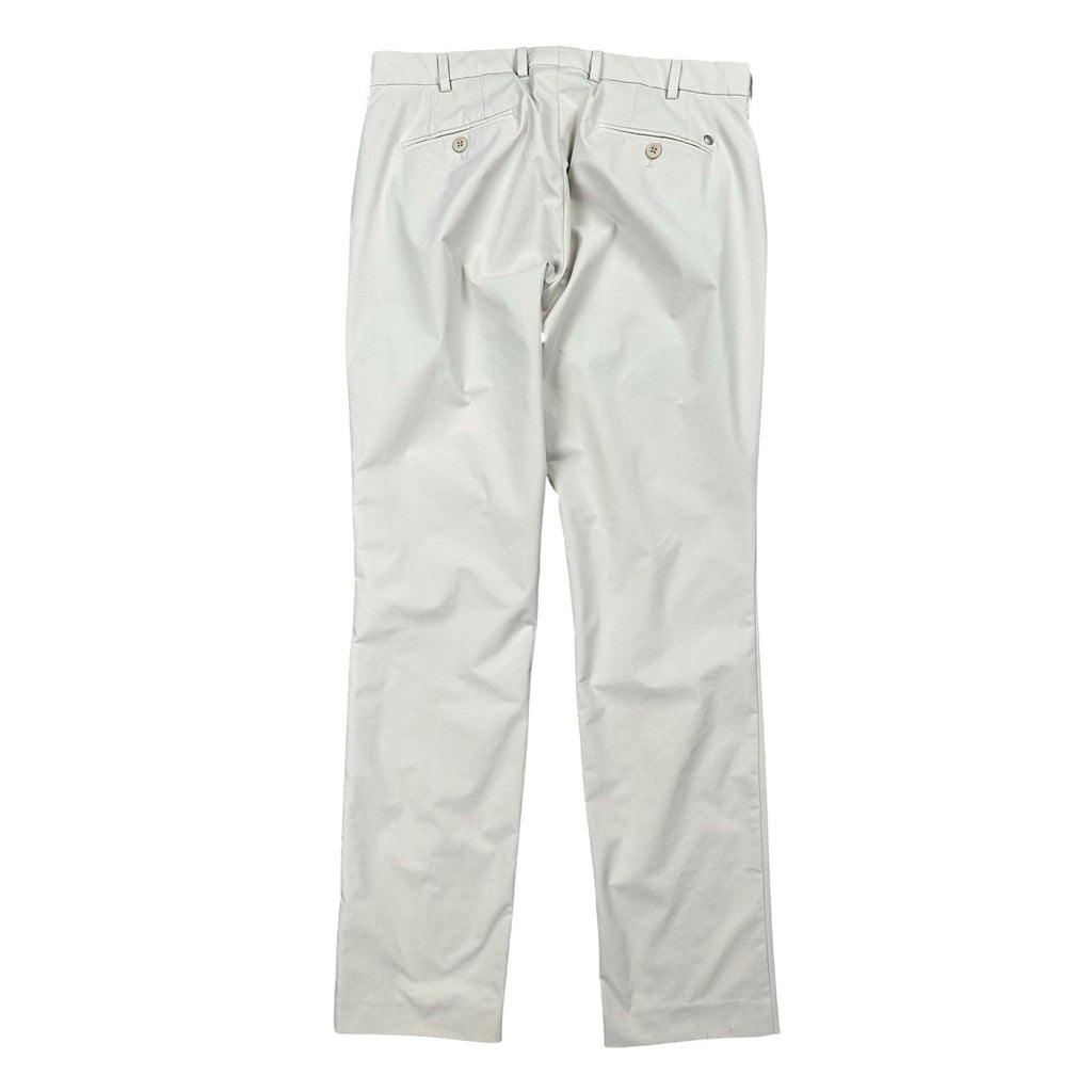 Peter Millar Surge Tailored Fit Crown Crafted Trouser Pants in Stone — Size 33x32 // Preowned
