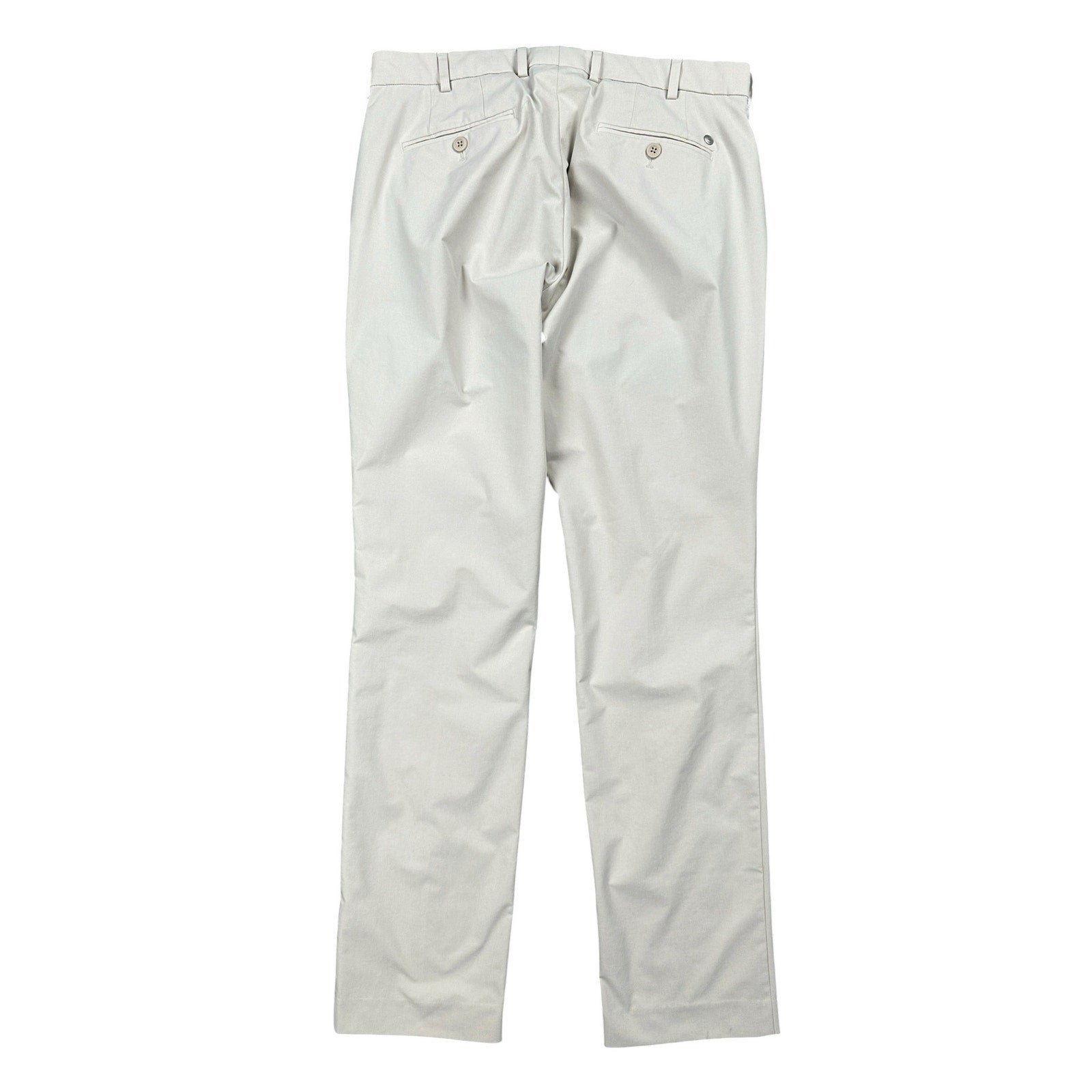 Peter Millar Surge Tailored Fit Crown Crafted Trouser Pants in Stone — Size 33x32 // Preowned