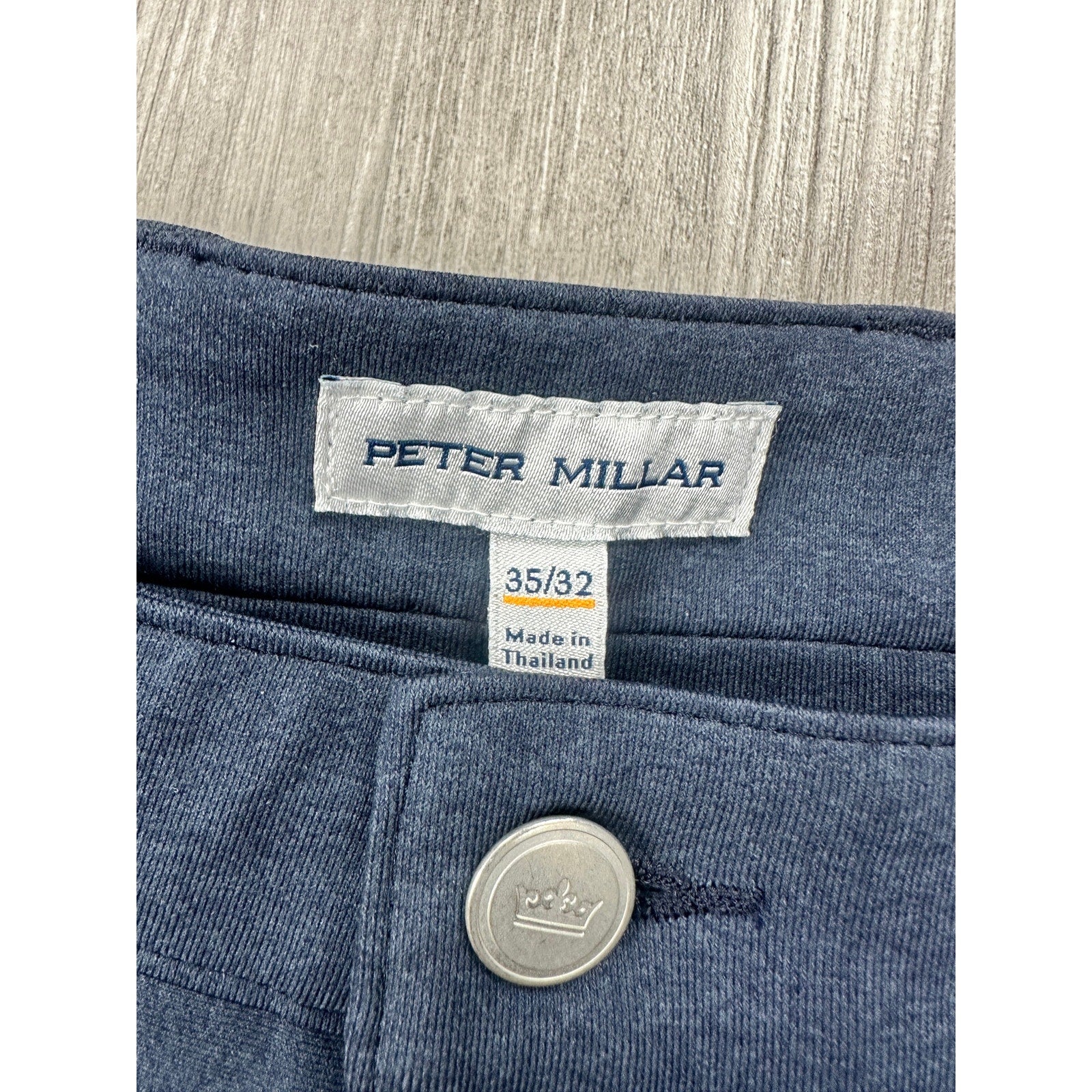 Peter Millar Brevard Performance Flannel Five-Pocket Pants in Navy — Size 35x32 // Preowned