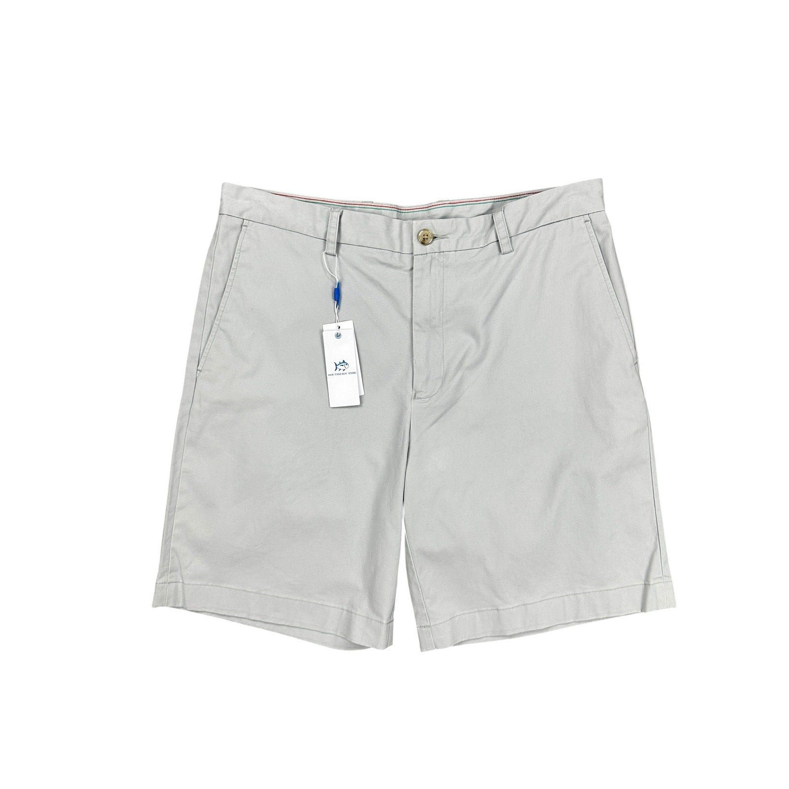 Southern Tide 9" Channel Marker Chino Short in Seagull Gray — Size 36