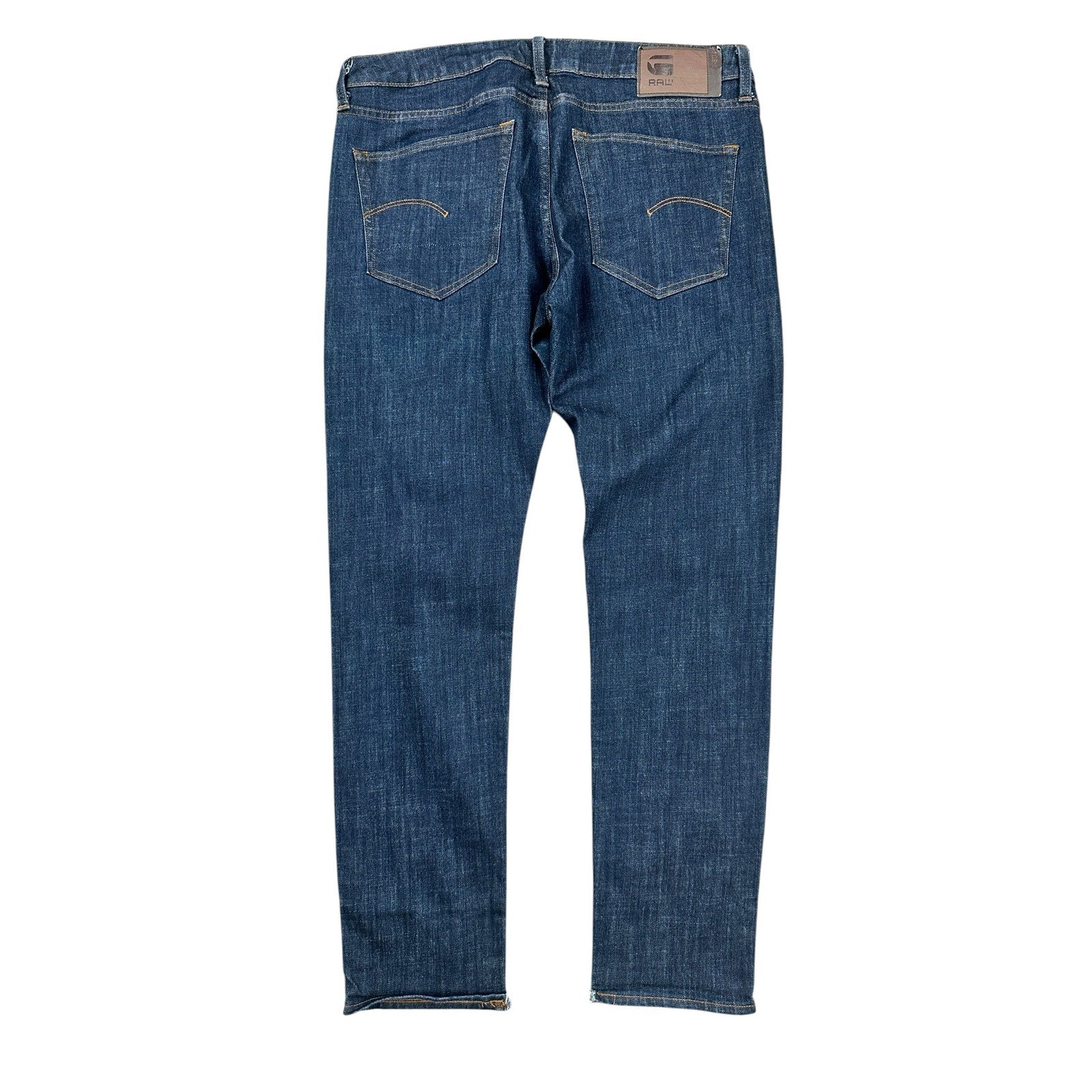 G-Star Raw 3301 Straight Tapered Dark Indigo Rinse Jeans — 35x32