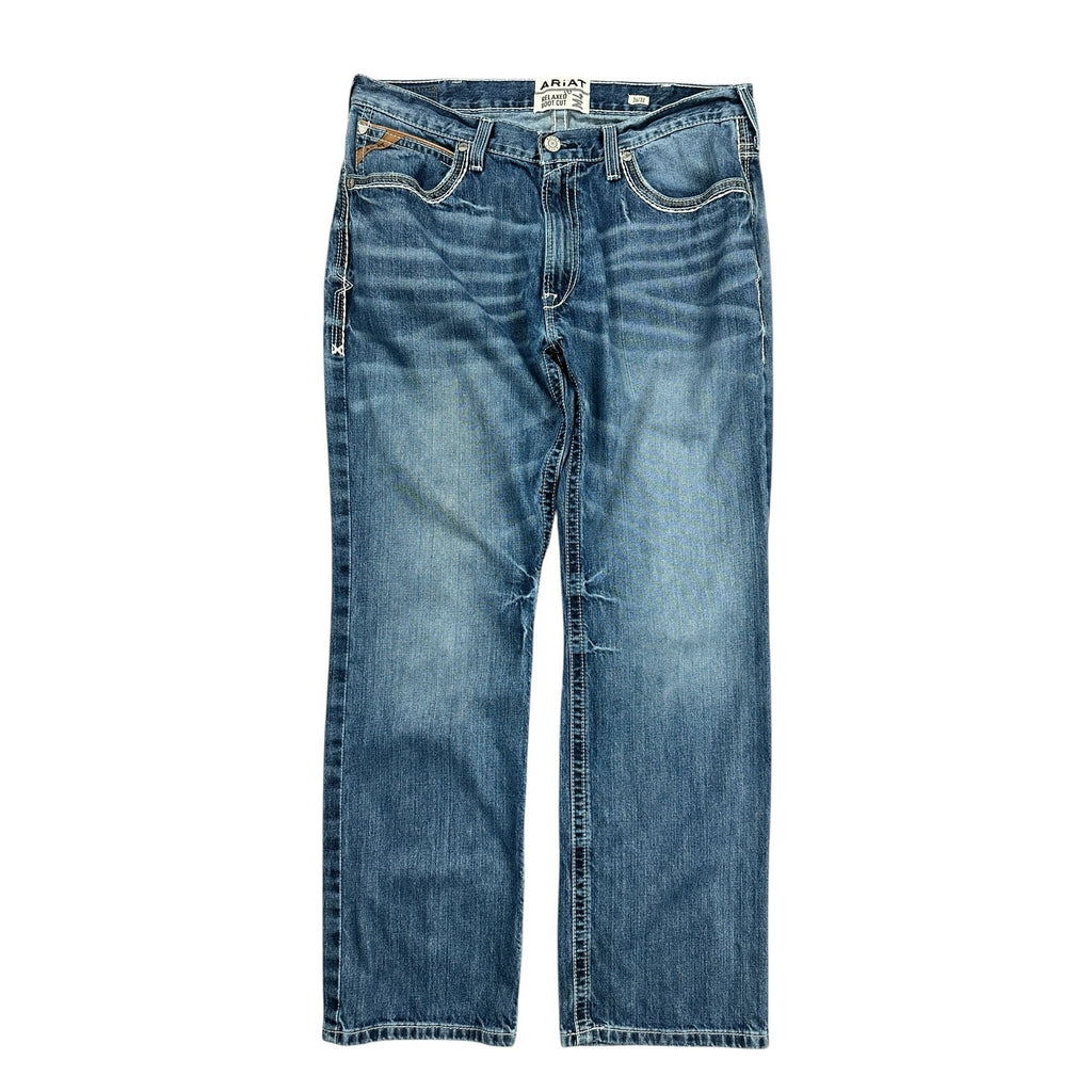 Ariat M4 Low Rise Coltrane Boot Cut Jean in Durango Blue — Size 36x32 // Preowned