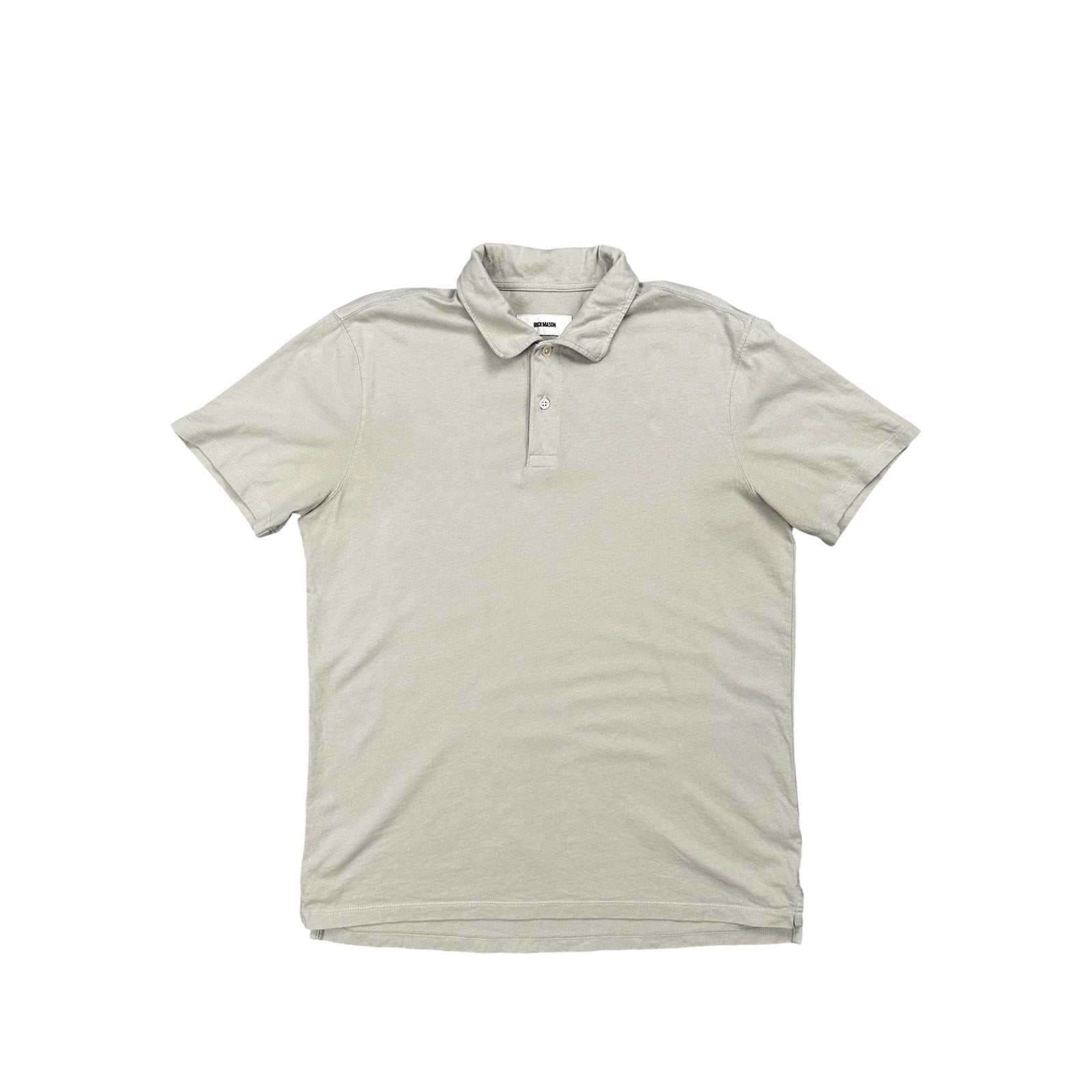 Buck Mason Sueded Cotton Jersey Polo in Warm Taupe — Size Medium // Preowned