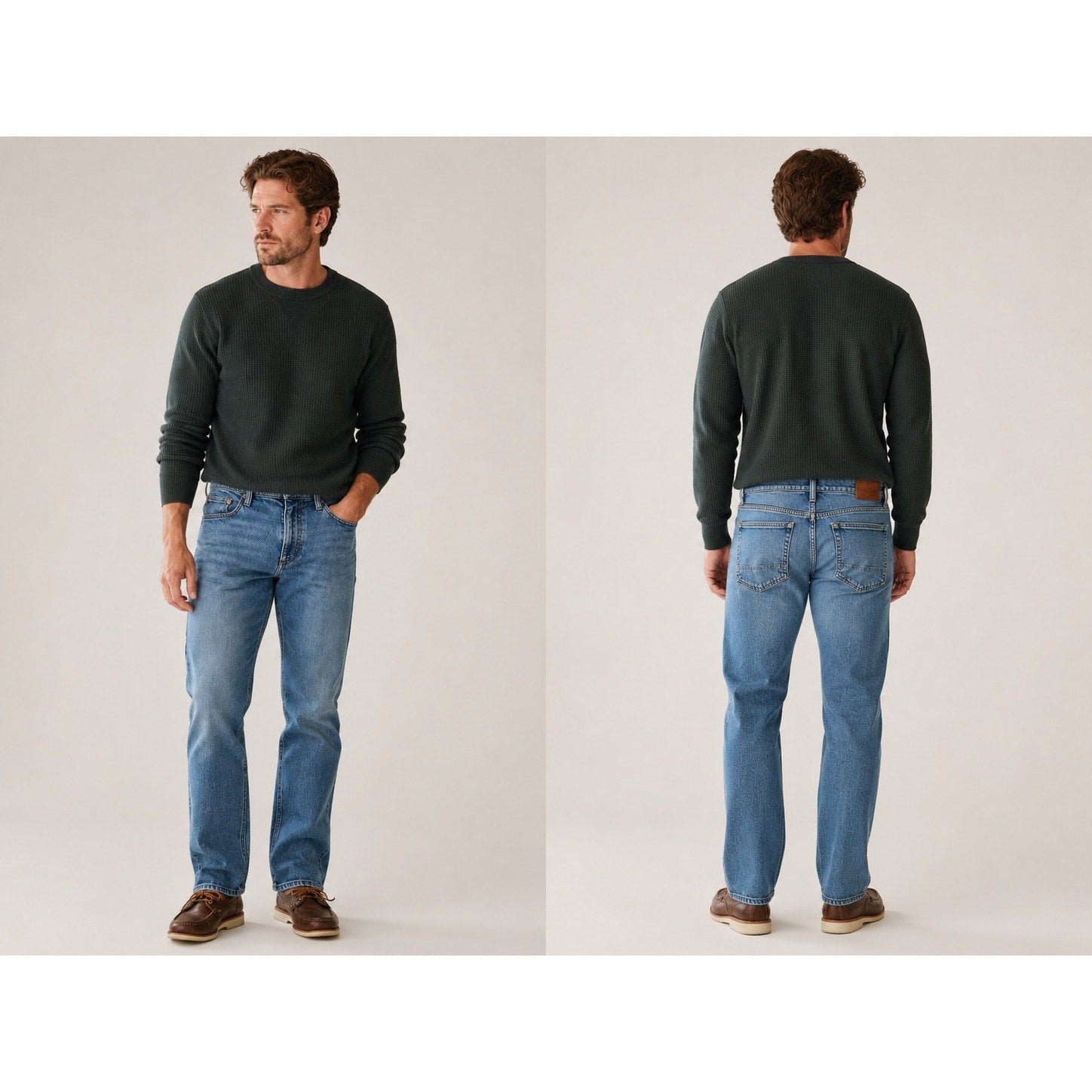 Orvis Five Pocket Straight Leg Stretch Jean in Blue — Size 32x30 // Preowned