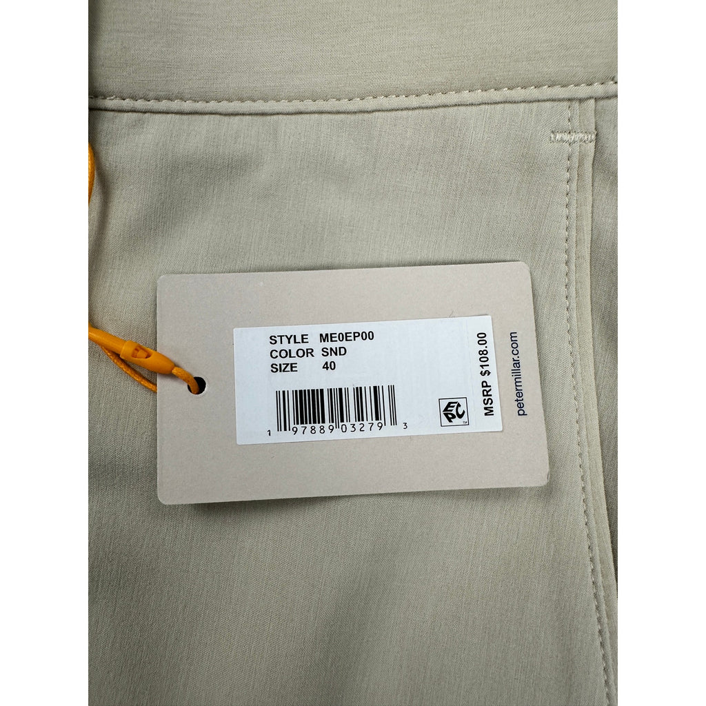 Peter Millar Shackleford Classic Fit Performance Hybrid Short in Sand — Size 40
