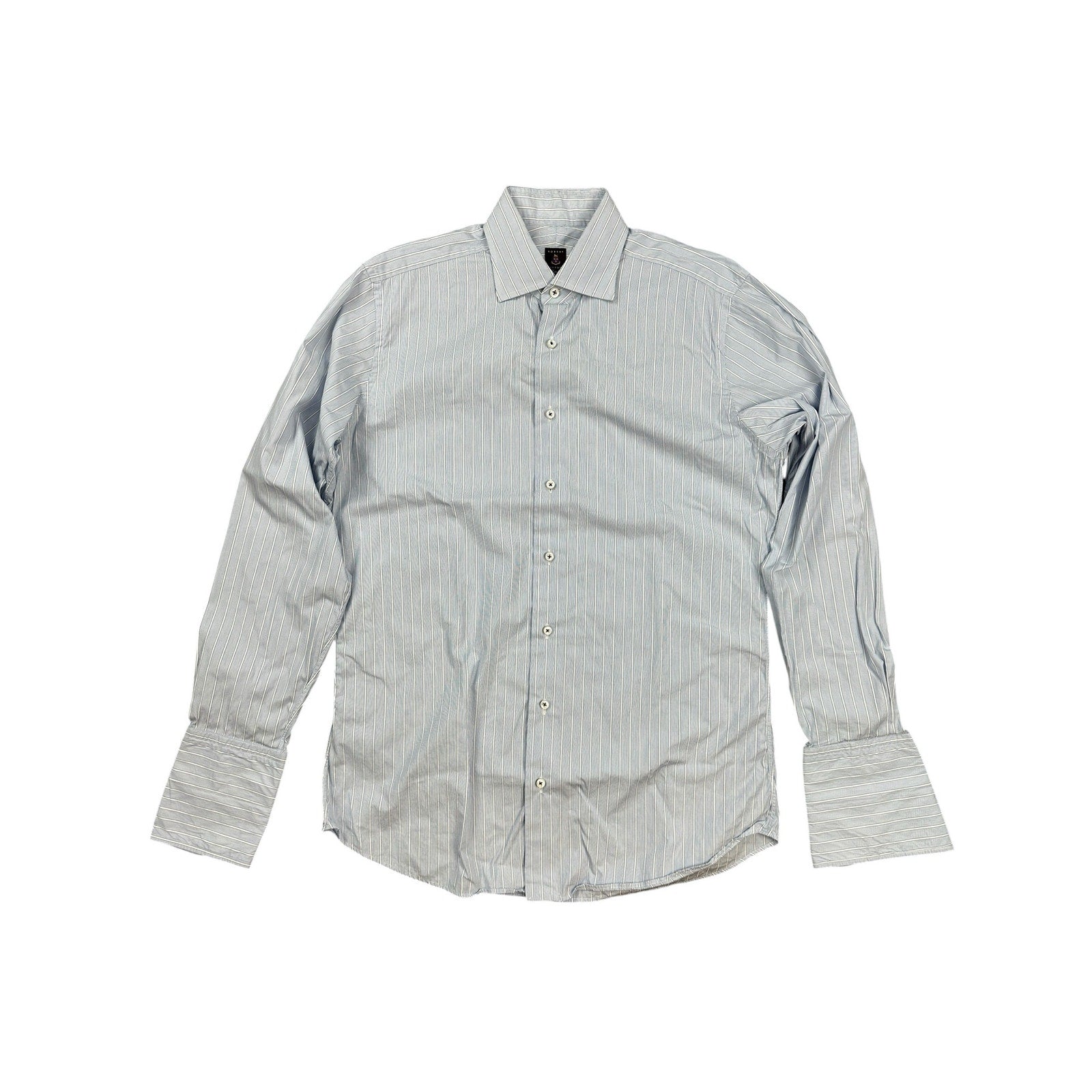 Robert Talbott Estate Trim Fit Striped French Cuffed Long Sleeve Button - 15.5