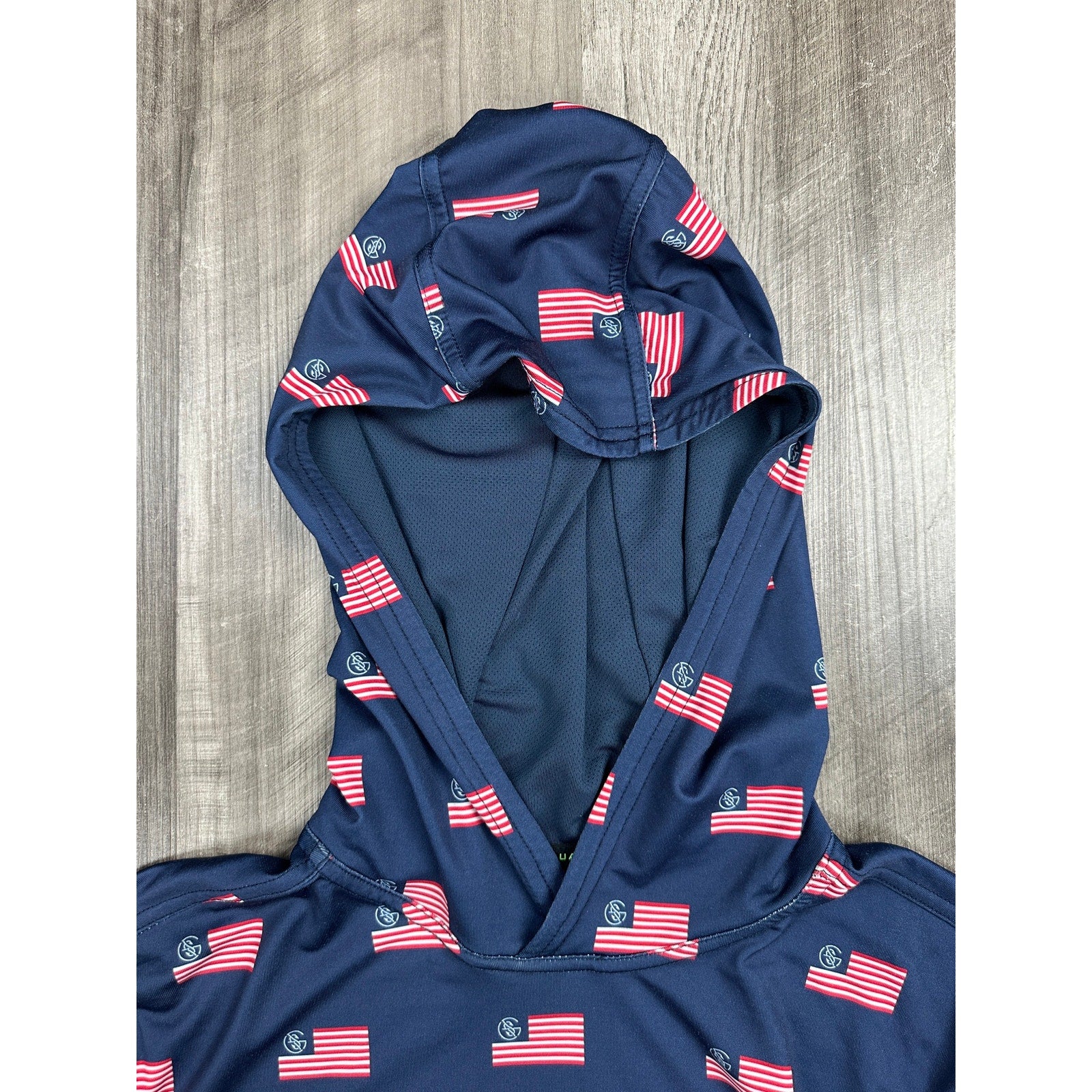 Googan Squad America Ultimate Performance Hoodie in Navy, Red, White — Size Small // Preowned