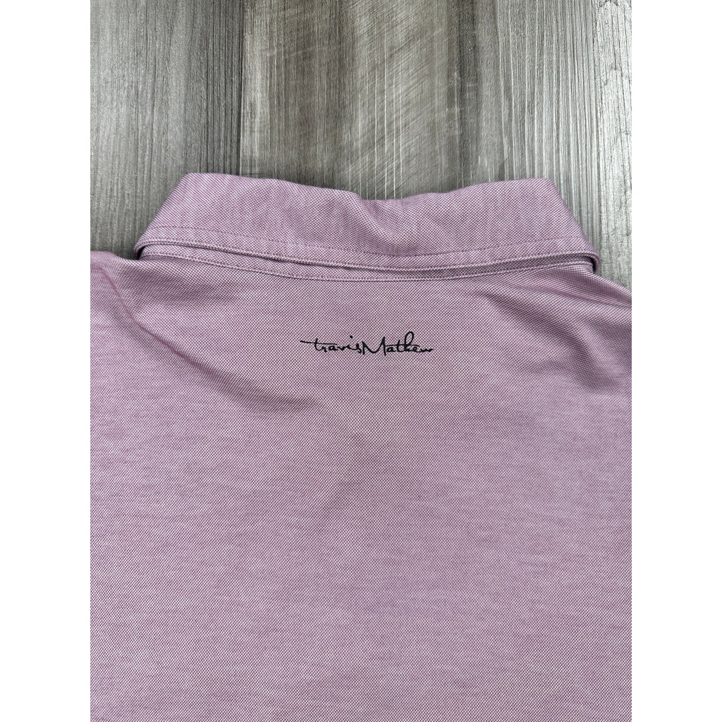 Travis Mathew We Have Fun Golf Polo in Light Purple, Black and Gray — Size XL // Preowned