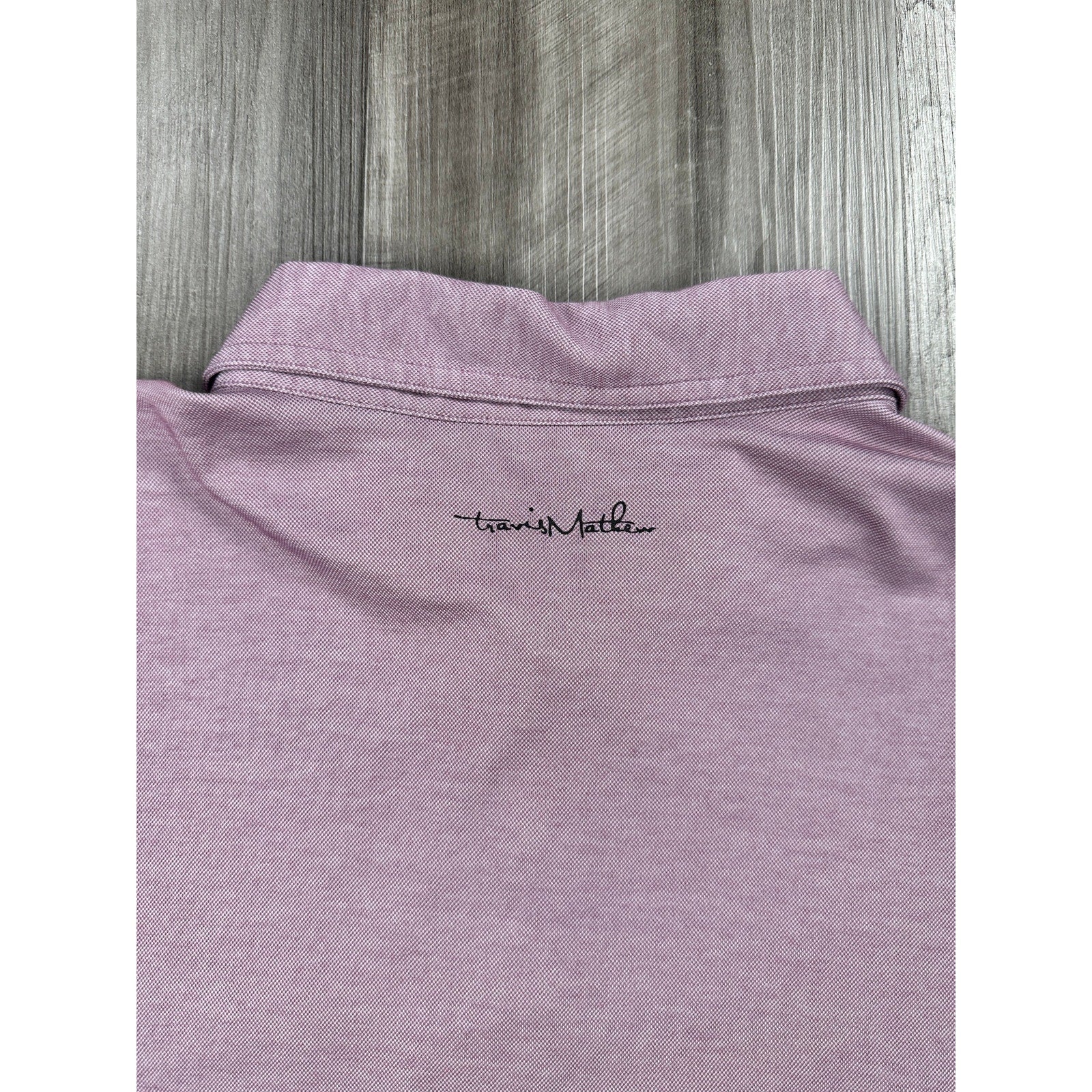 Travis Mathew We Have Fun Golf Polo in Light Purple, Black and Gray — Size XL // Preowned