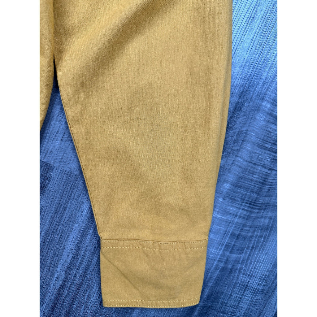 Seager Chief Long Sleeve Western Overshirt in Washed Amber Gold — Size Large