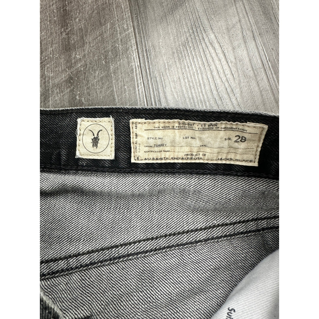 All Saints Cigarette Skinny Jean in Washed Black — Size 28 // Preowned