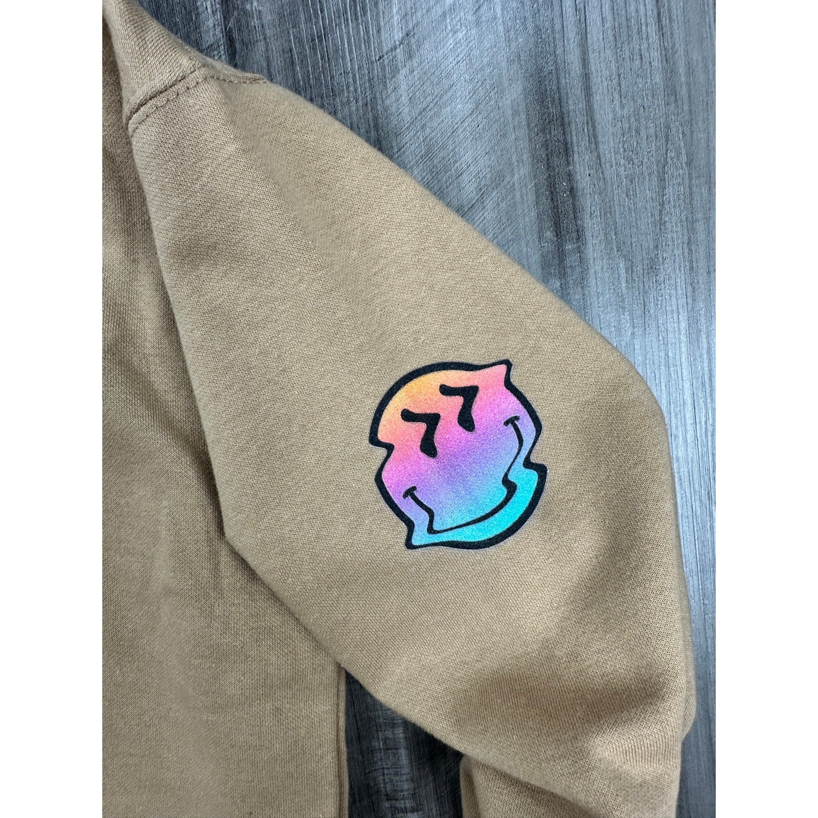 Section 119 x Sacred Rose Grateful Dead Pullover Hoodie in Tan — Size Medium