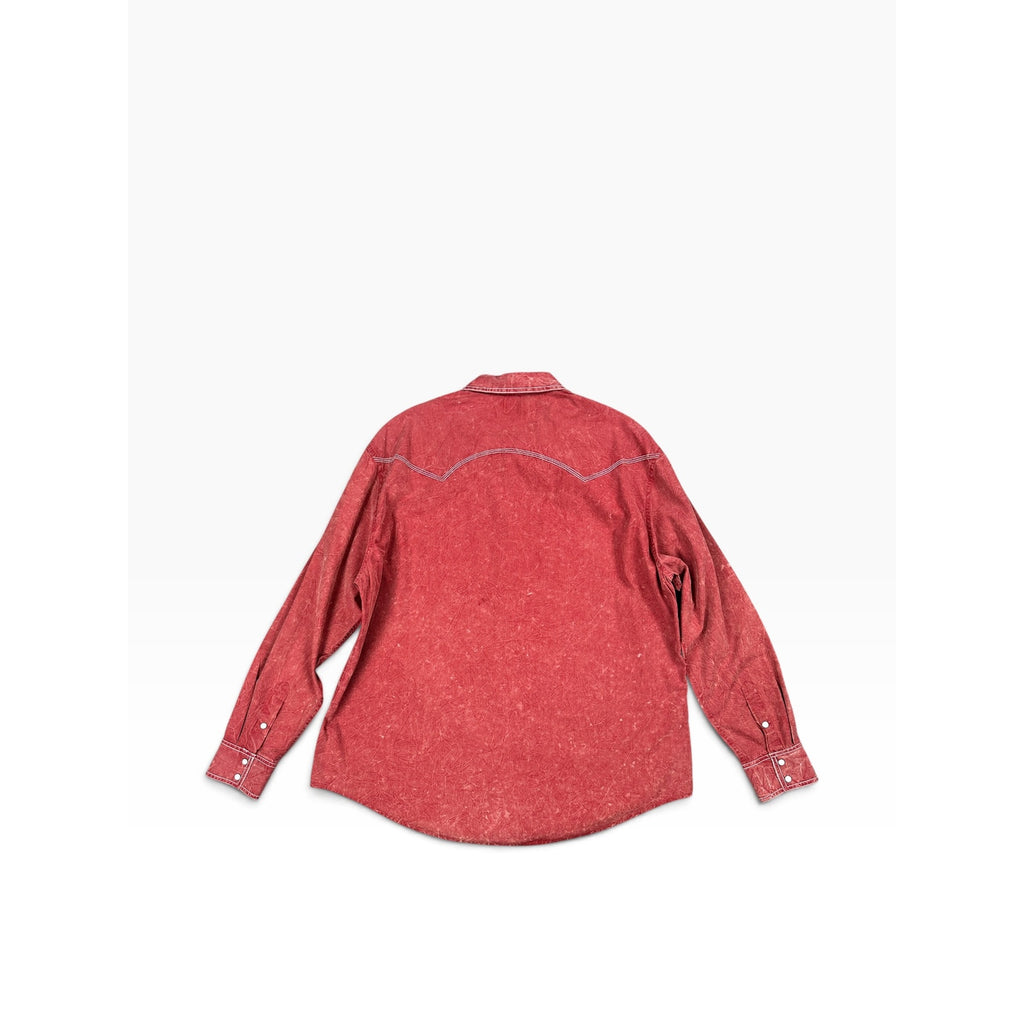 Rock & Roll Cowboy Vintage Washed Long Sleeve Pearl Snap in Brick Red — Size 2XL // Preowned