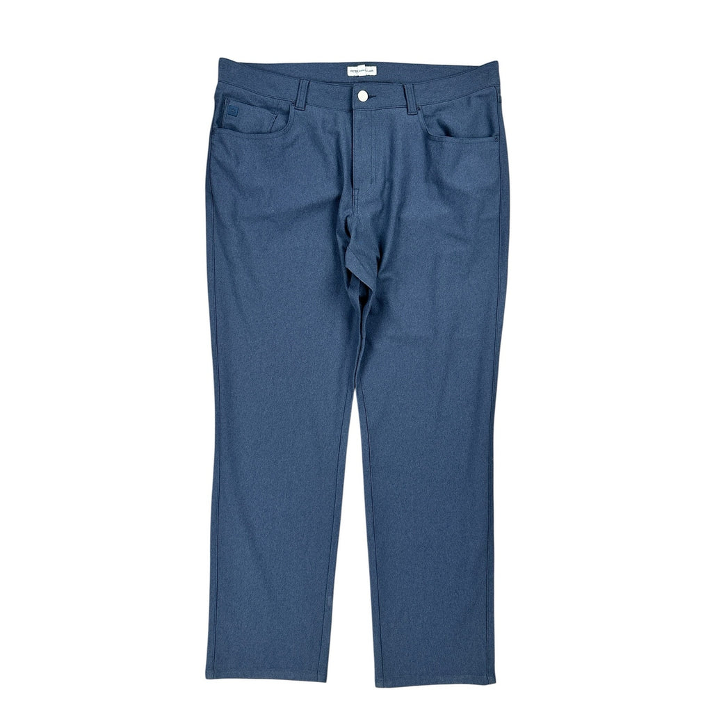 Peter Millar Brevard Performance Flannel Five-Pocket Pants in Navy — Size 35x32 // Preowned