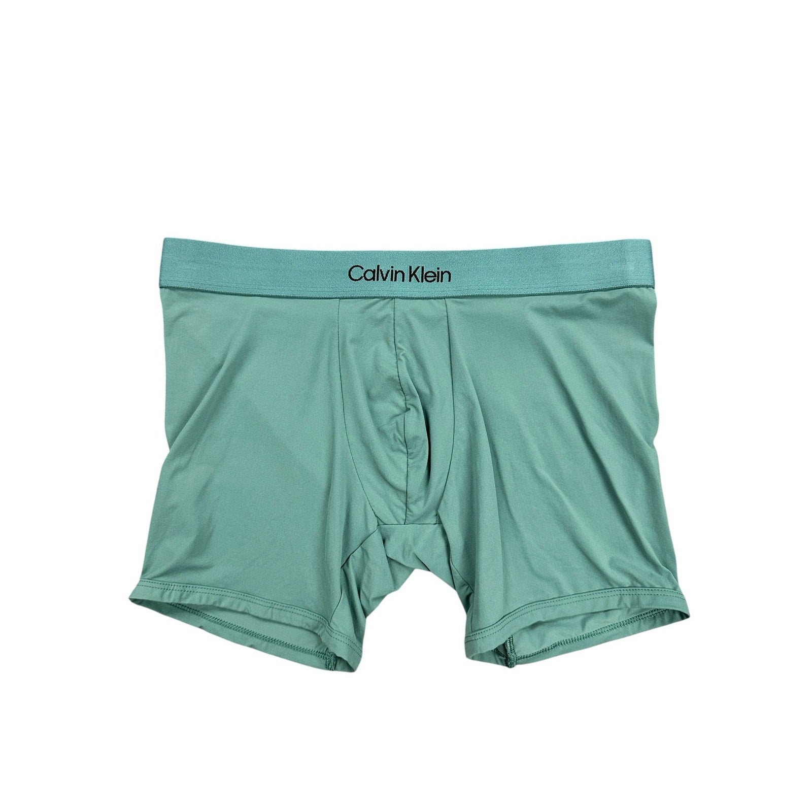 Calvin Klein Microfiber Stretch Contour Boxer Brief 3-Pack in Blue Green Black — Size Small