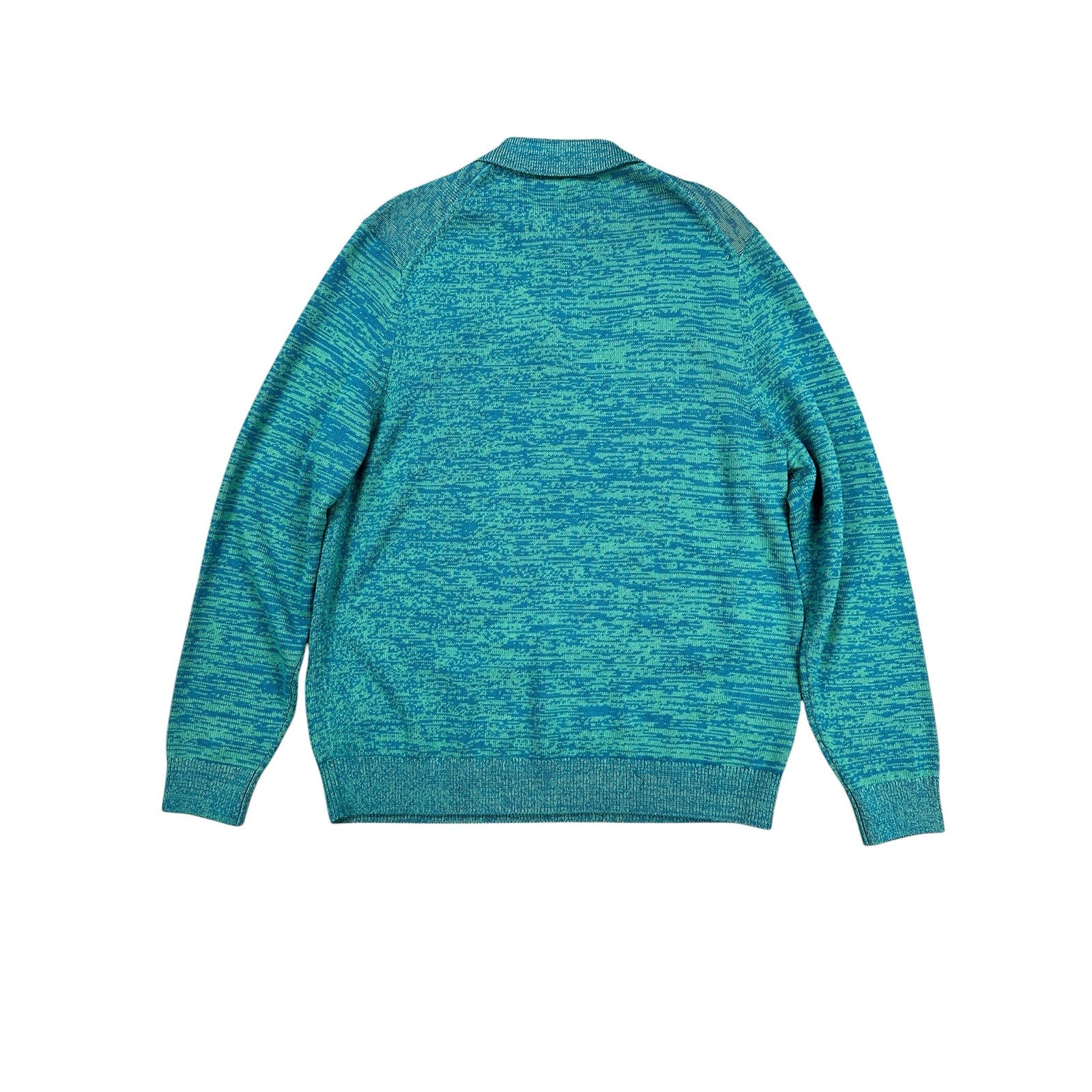 Scotch & Soda Uneven Marl Long Sleeve Sweater Polo in Ink Blue — Size XL