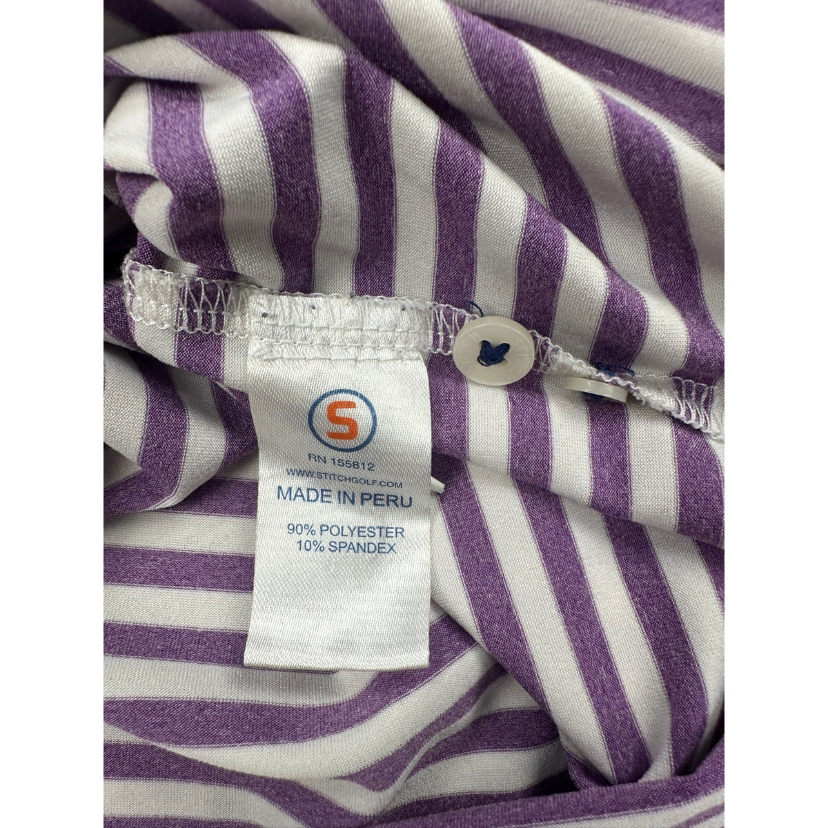 Stitch Damon Striped Performance Golf Polo — Size M/L // Preowned